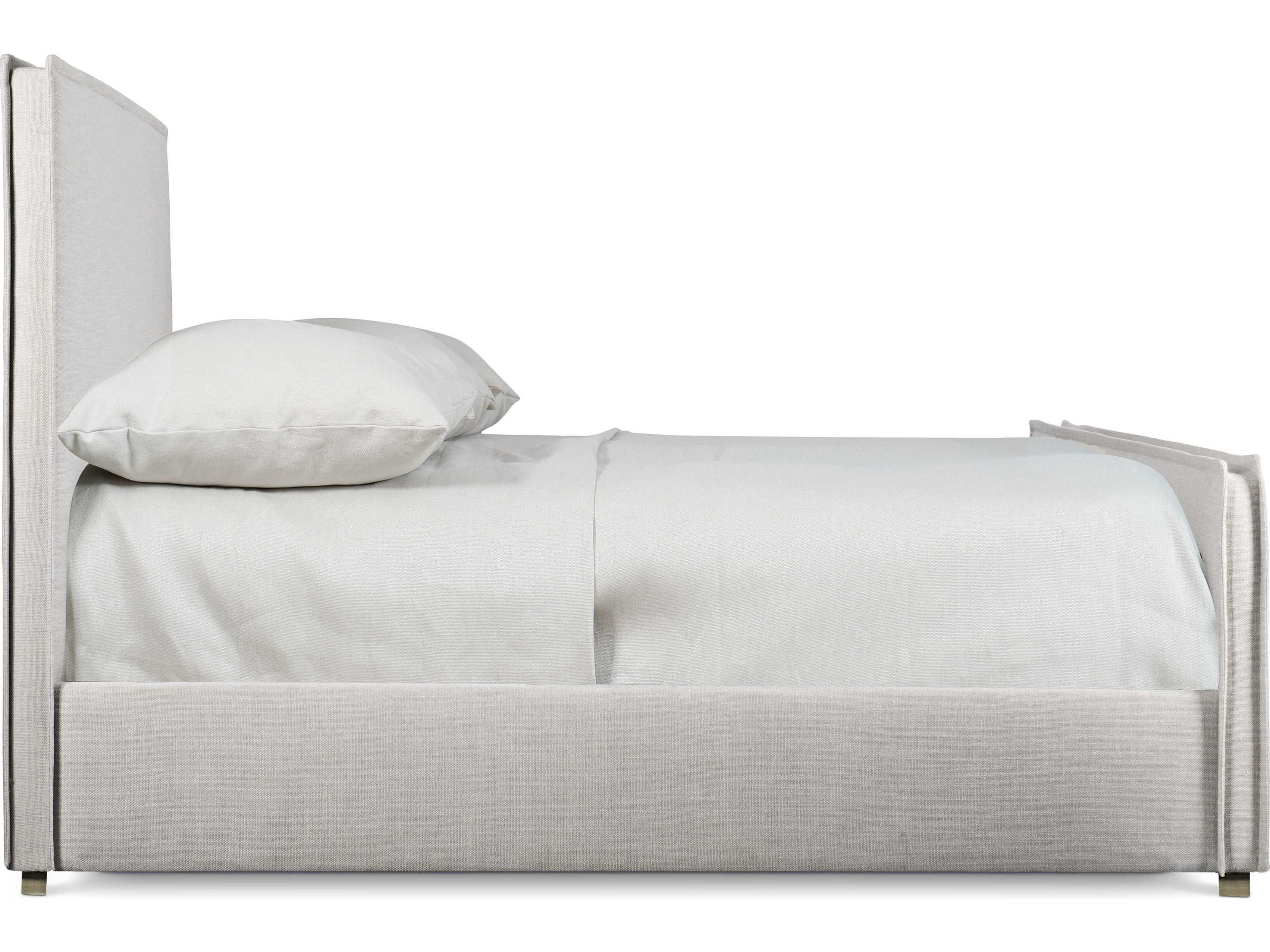 Bernhardt Highland Park Loft Sawyer White Hardwood Upholstered King Panel Bed