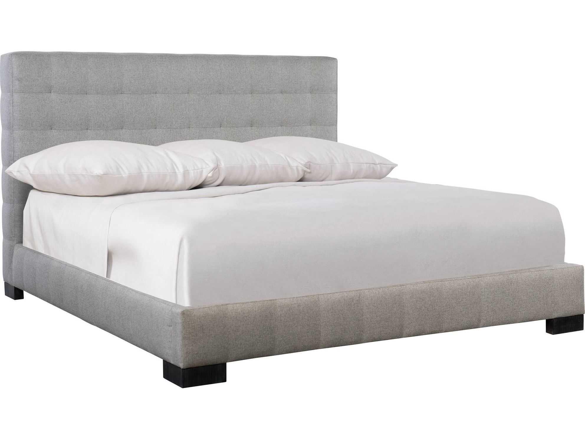 Bernhardt Logan Square Lasalle Gray Hardwood Upholstered King Platform Bed