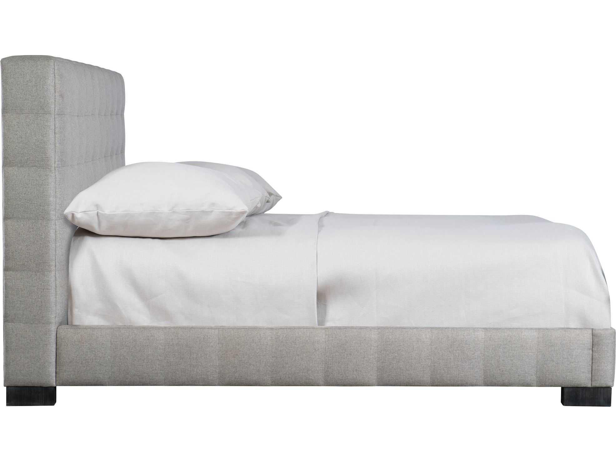 Bernhardt Logan Square Lasalle Gray Hardwood Upholstered King Platform Bed