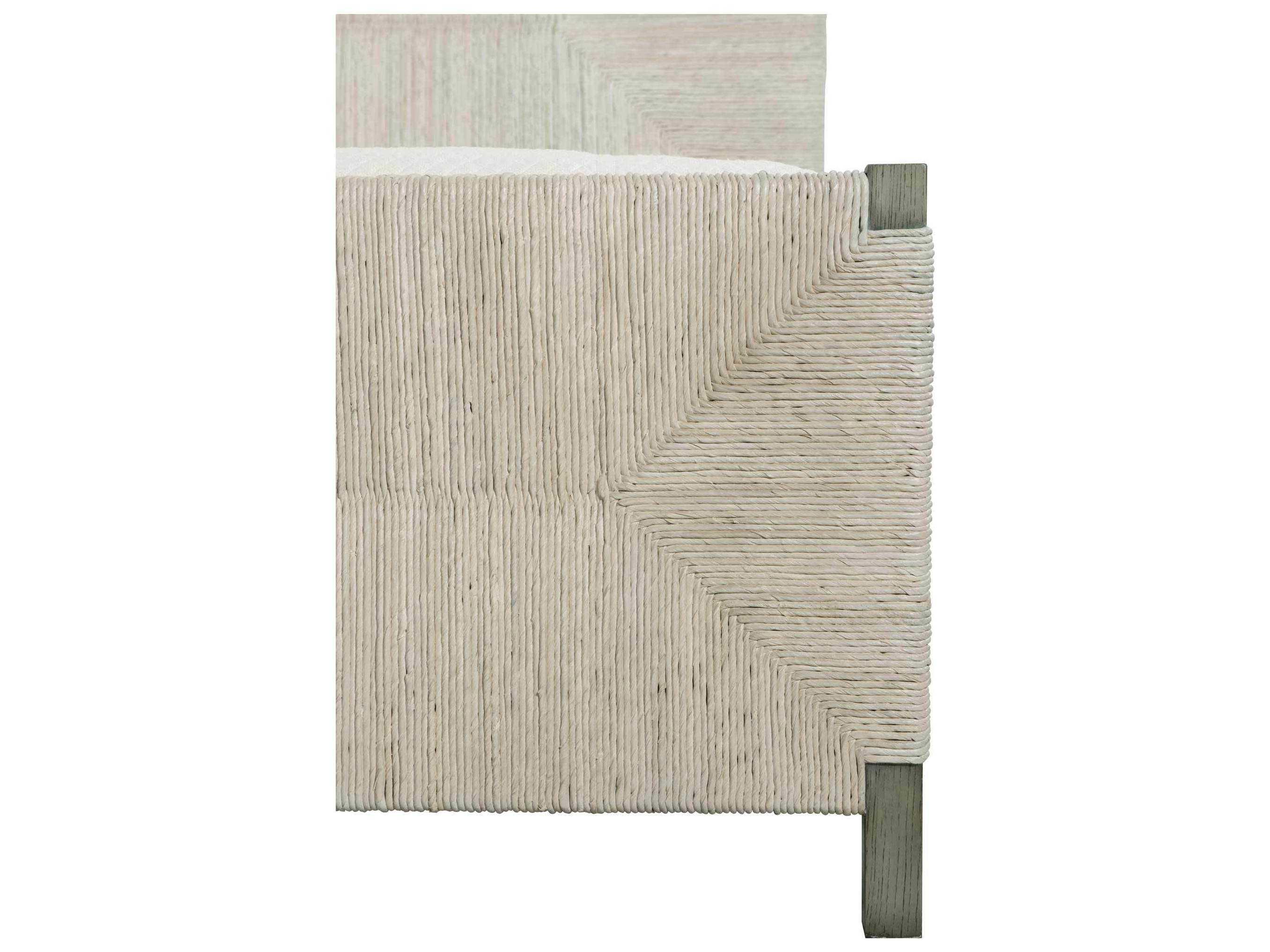 Bernhardt Interiors Alannis Woven Rustic Gray Oak Wood King Panel Bed