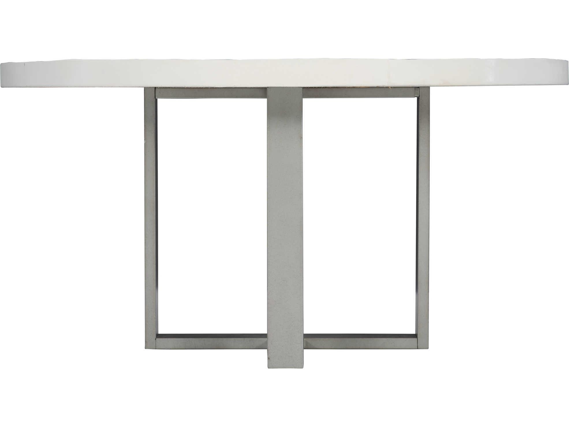 Bernhardt Logan Merrion Round Bone Gray Mist Dining Table