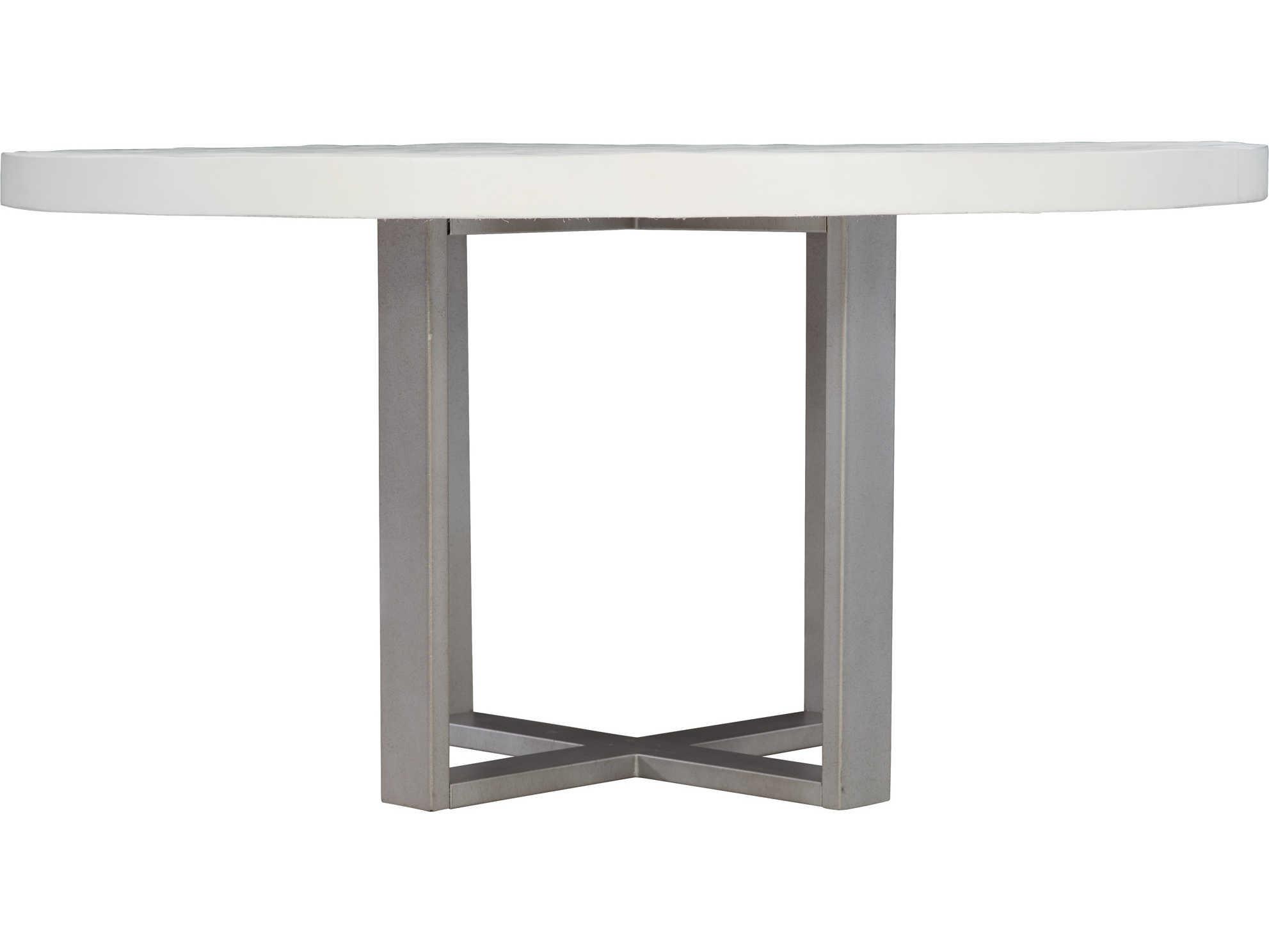 Bernhardt Logan Merrion Round Bone Gray Mist Dining Table