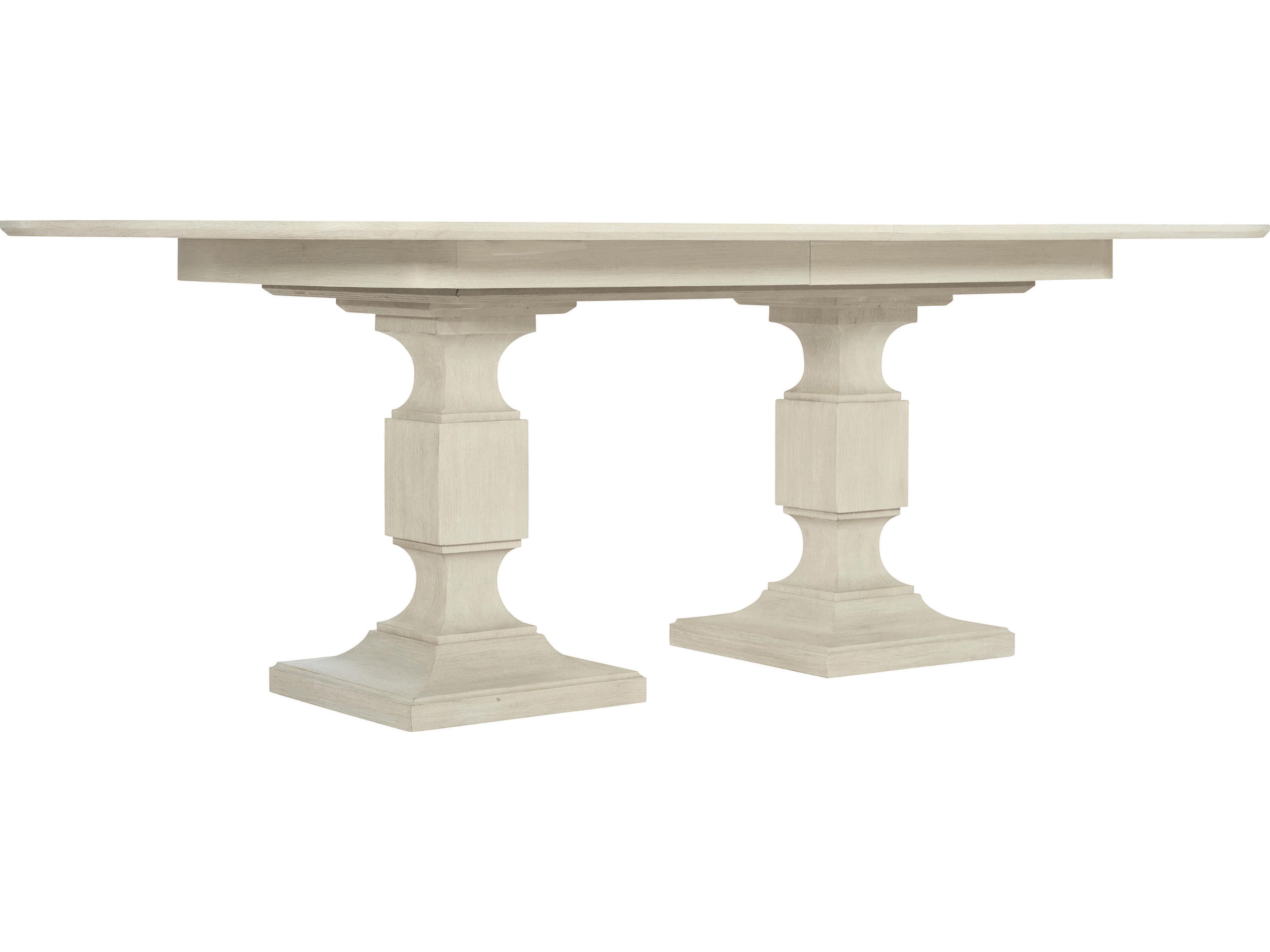 Bernhardt East Hampton Rectangular Wood Cerused Linen Dining Table