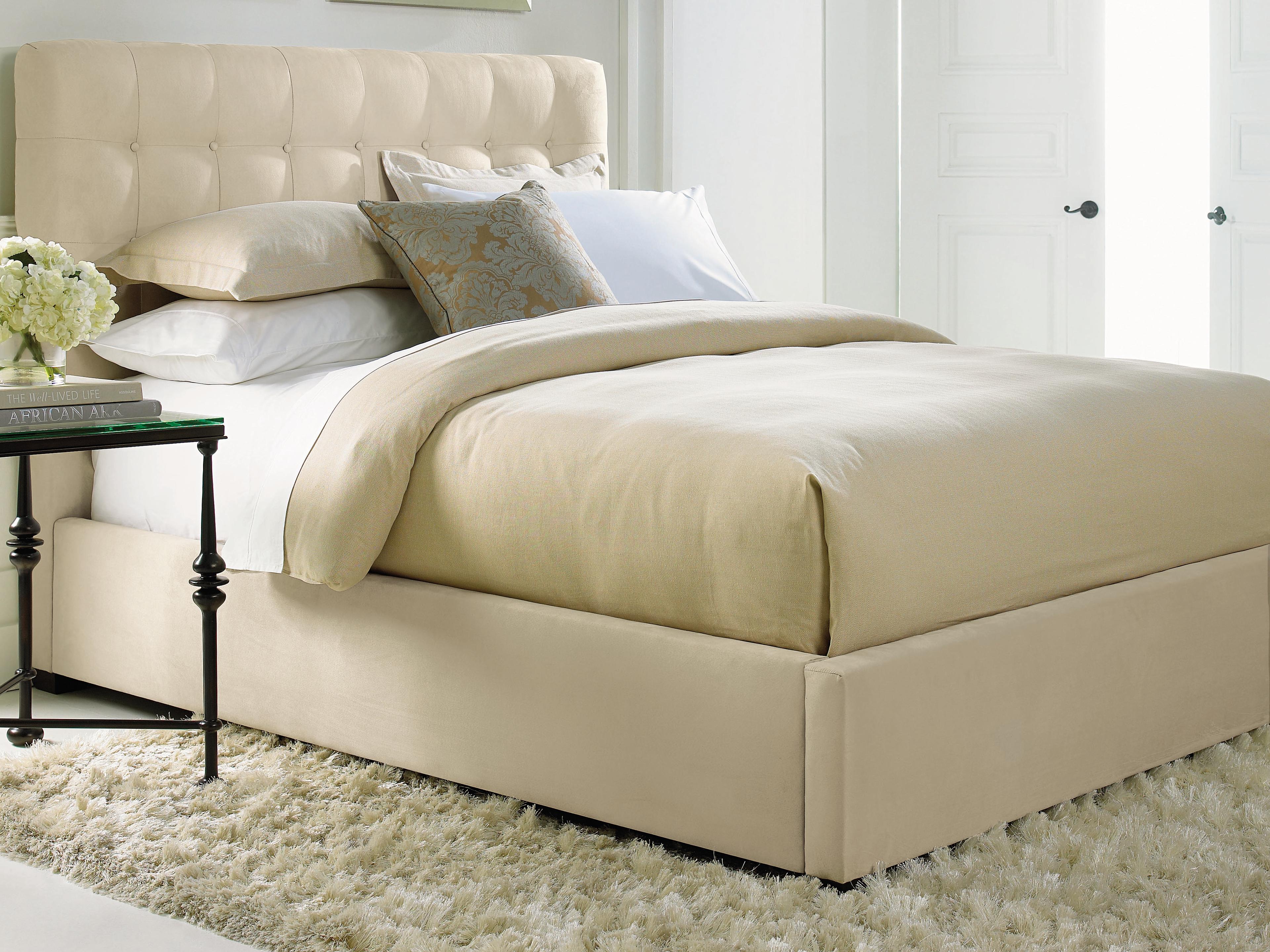 Bernhardt Upholstered Bed Program Beige California King Panel
