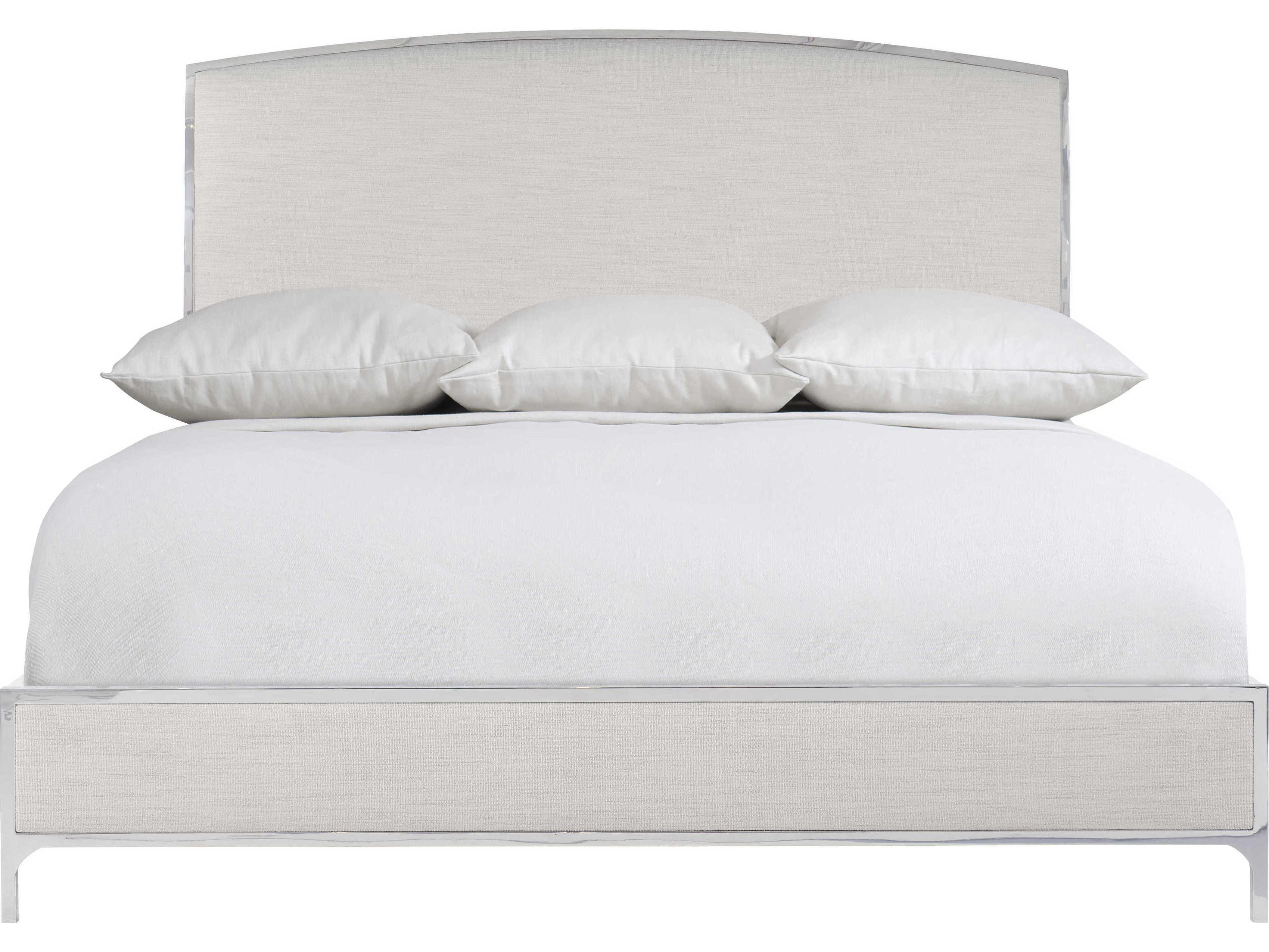 Bernhardt Silhouette White Upholstered King Panel Bed