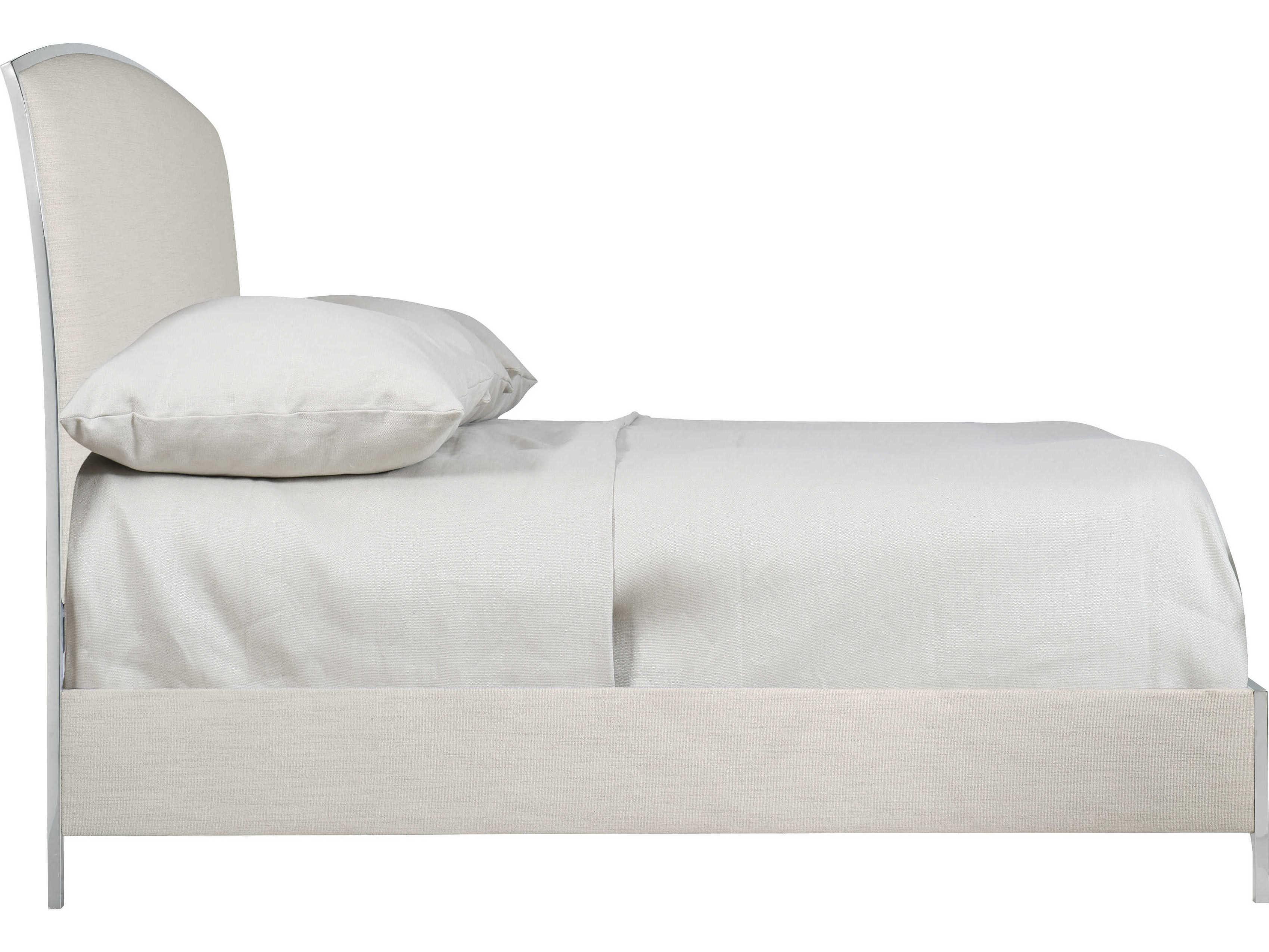 Bernhardt Silhouette White Upholstered King Panel Bed