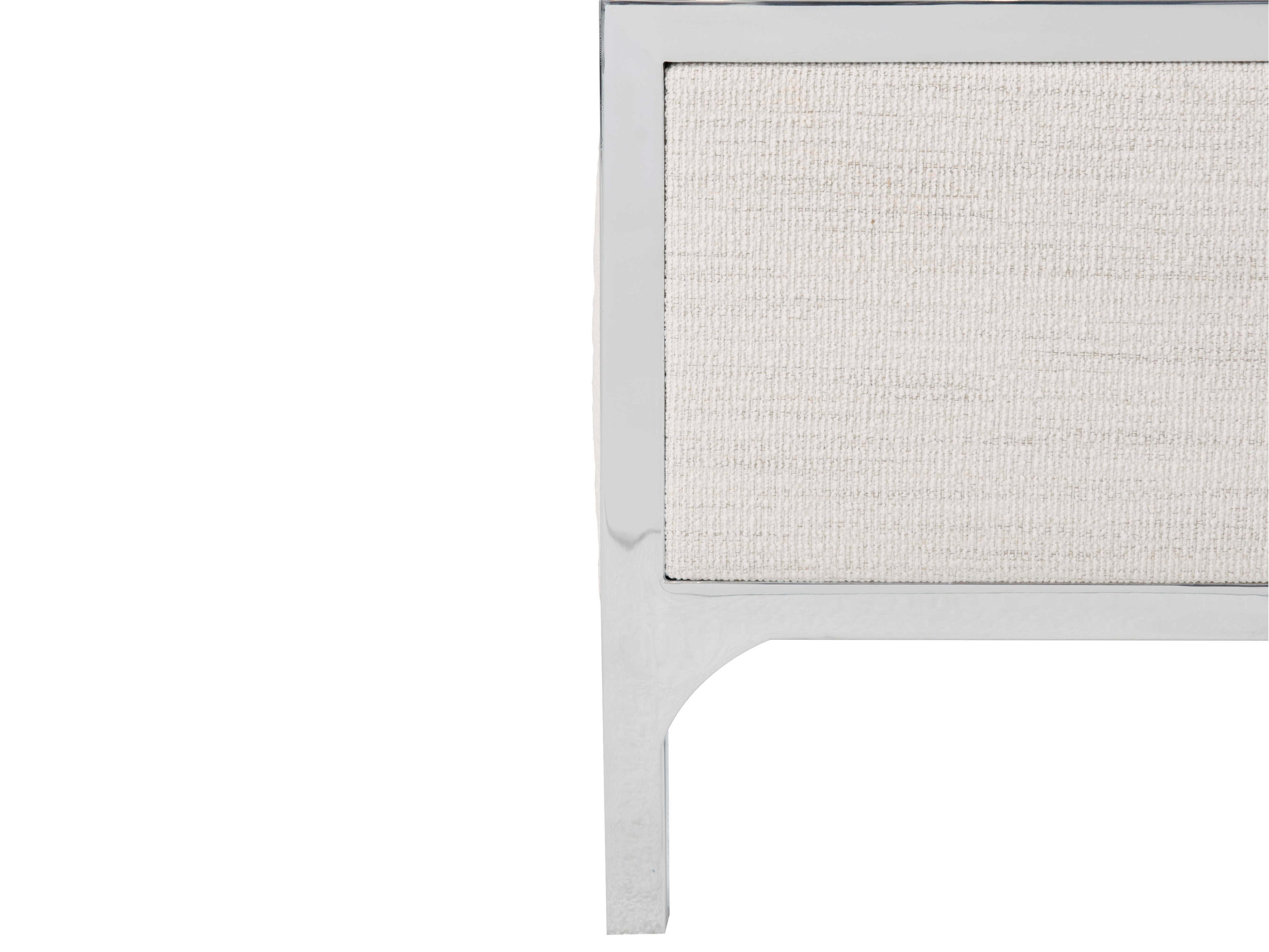 Bernhardt Silhouette White Upholstered King Panel Bed