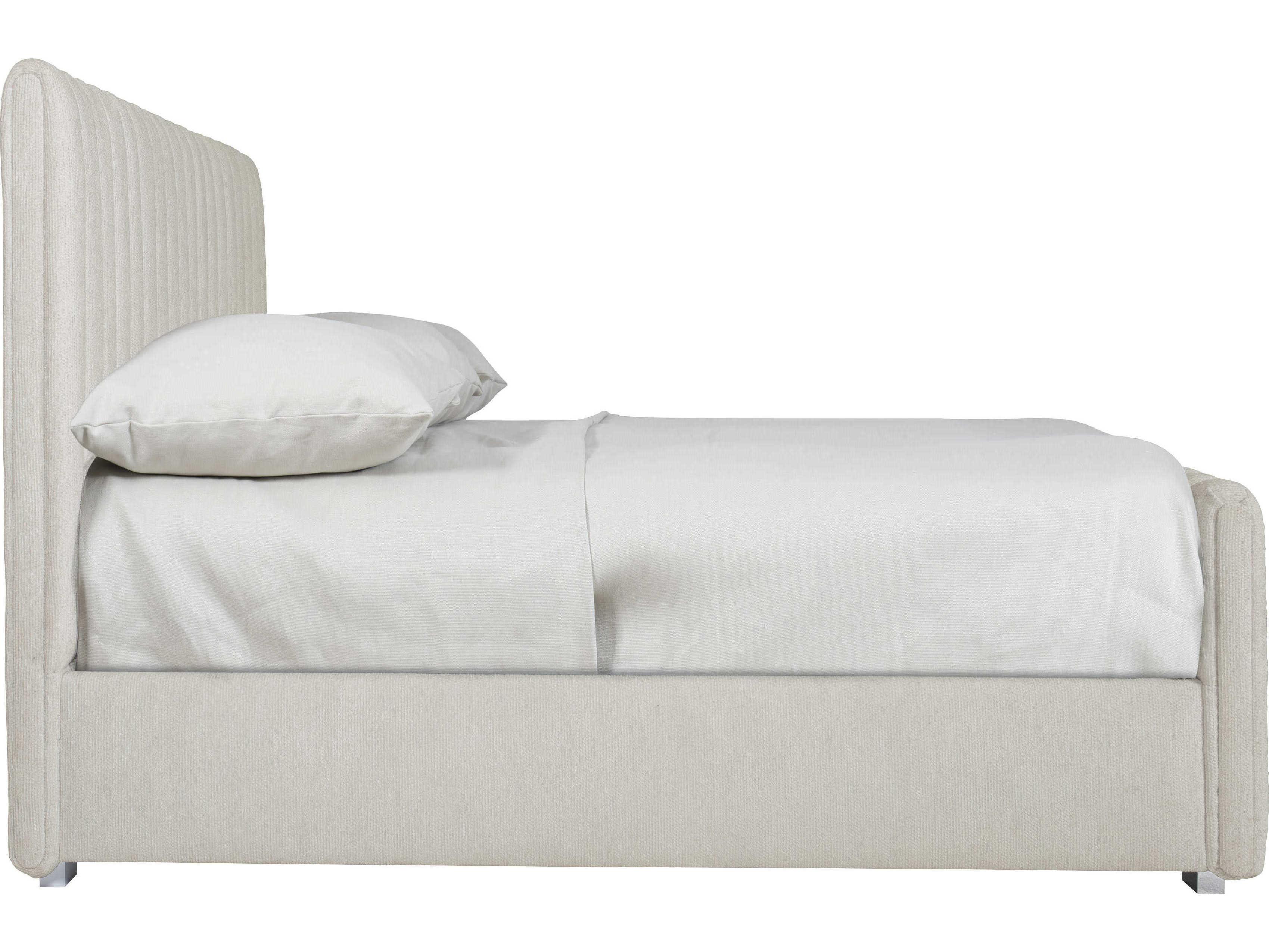 Bernhardt Silhouette White Upholstered California King Panel Bed