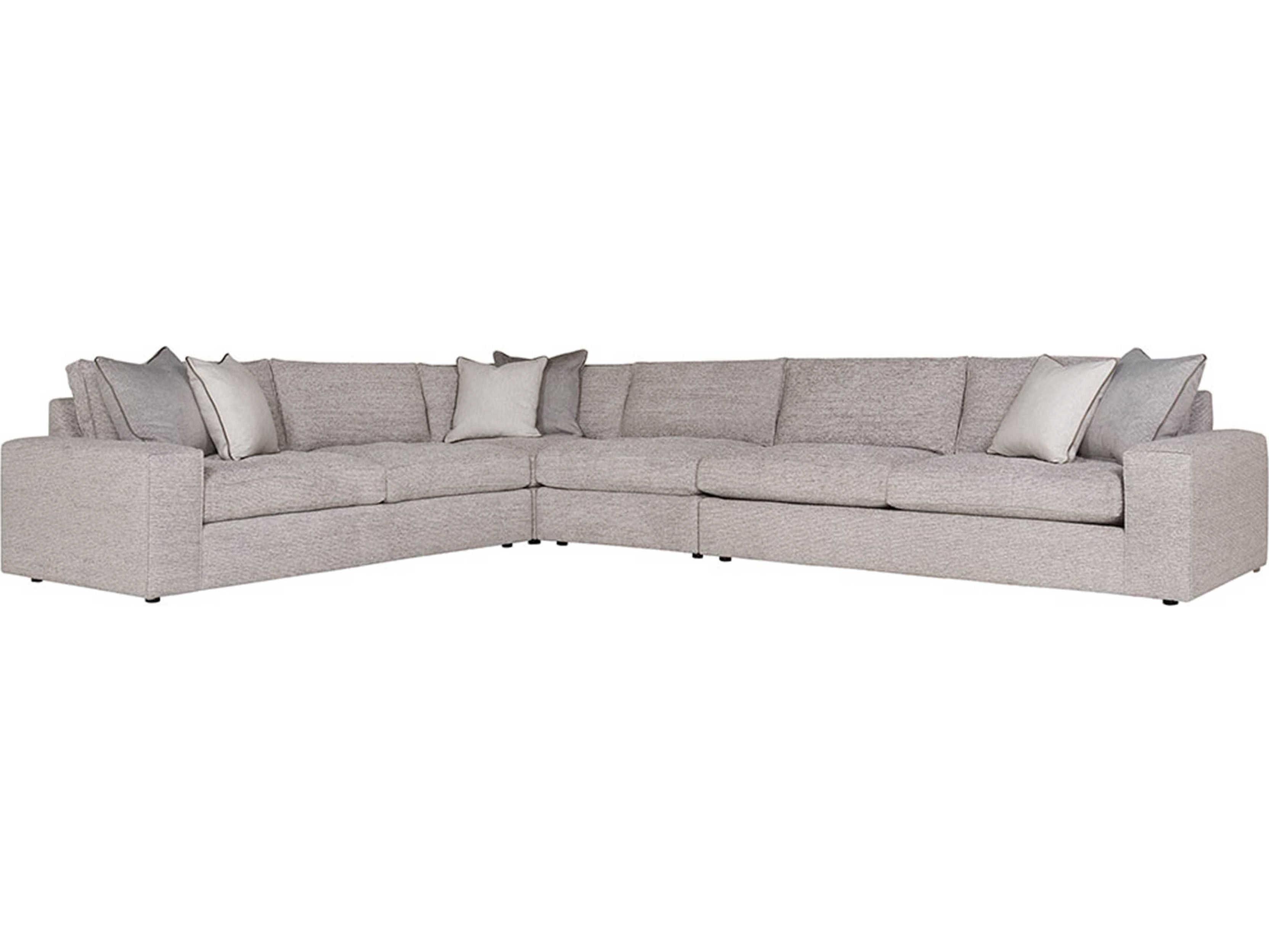 Bernhardt Plush Nest Gray Upholstered Sectional Sofa