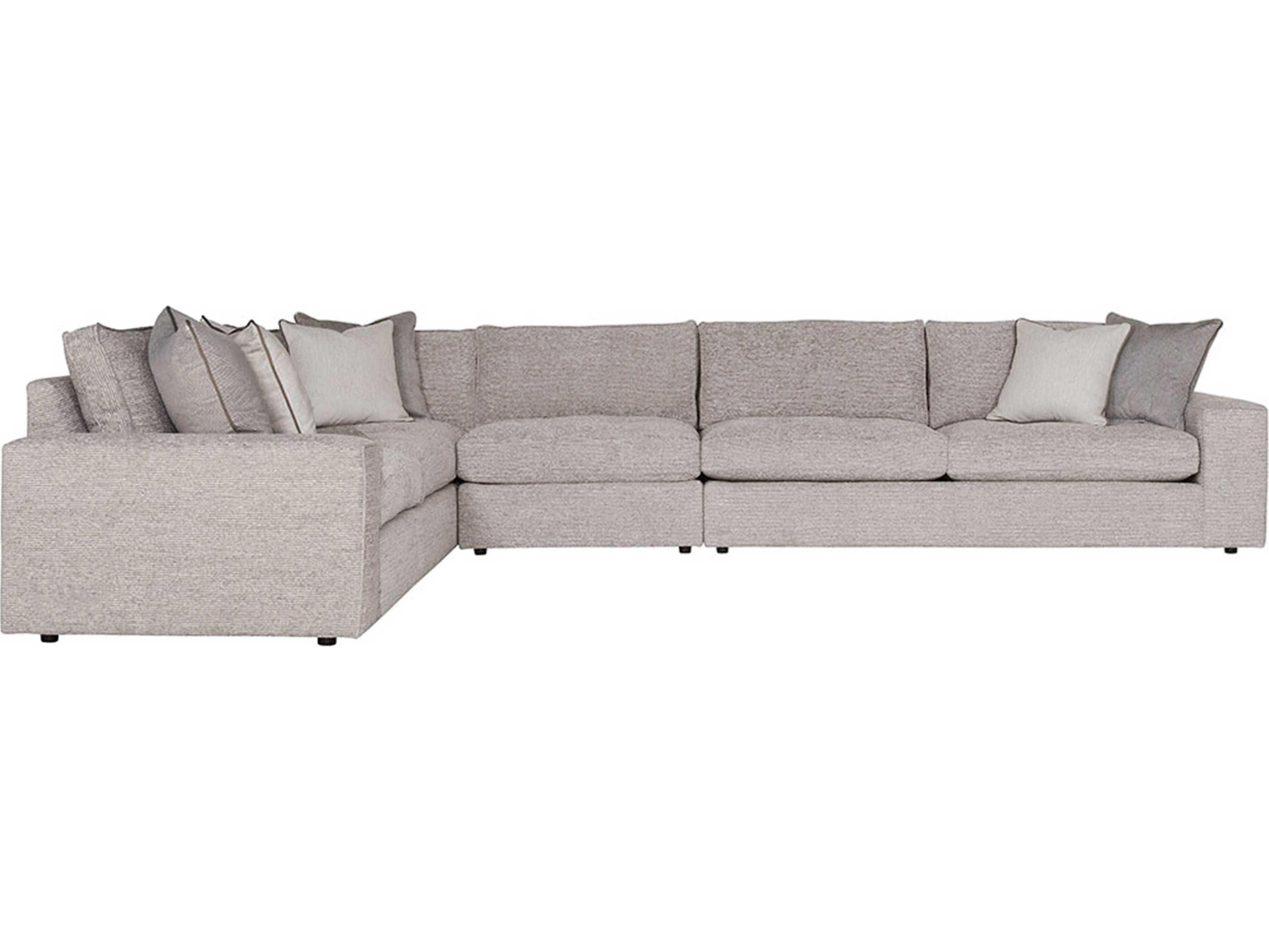 Bernhardt Plush Nest Gray Upholstered Sectional Sofa