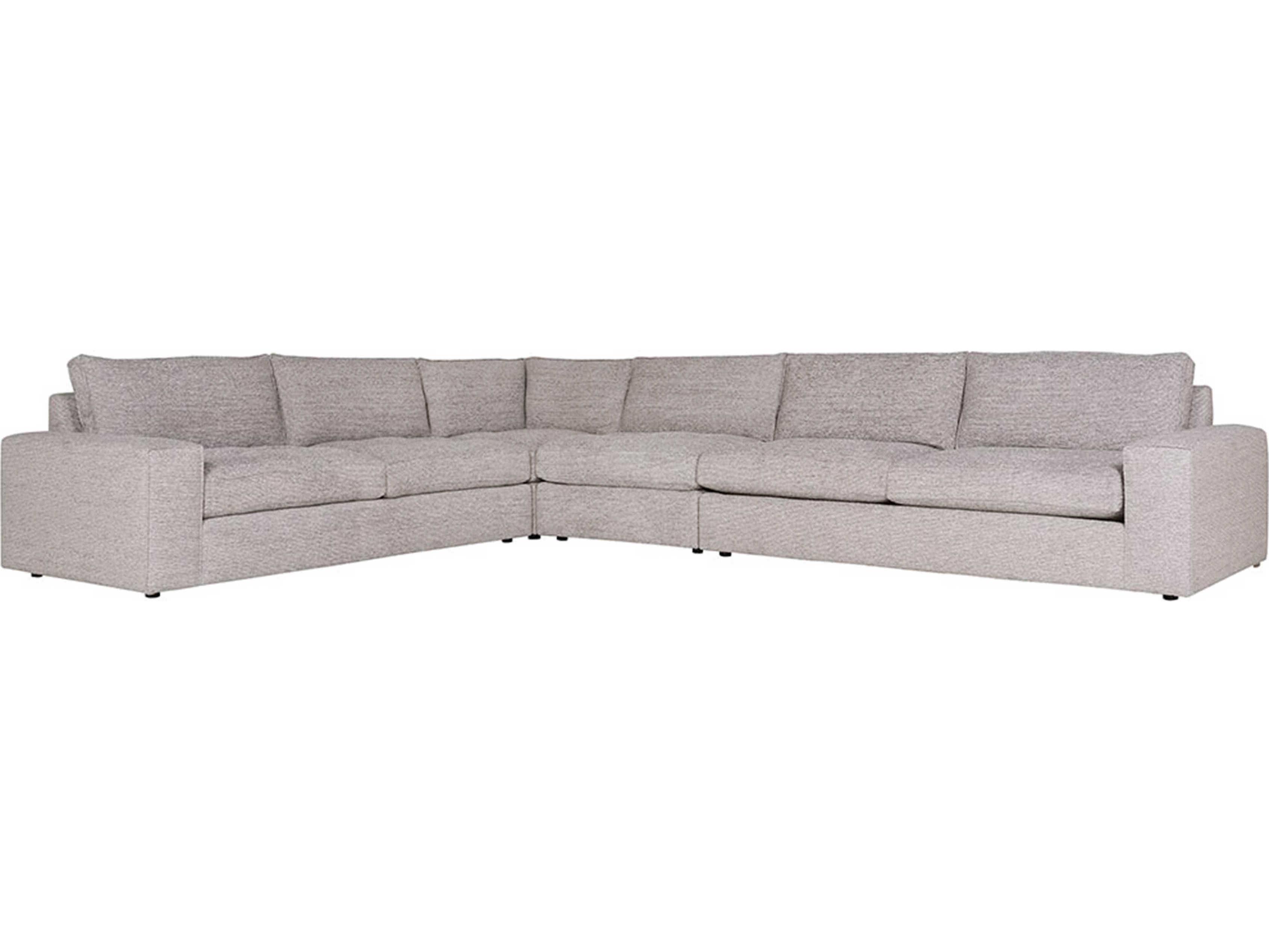 Bernhardt Plush Nest Gray Upholstered Sectional Sofa