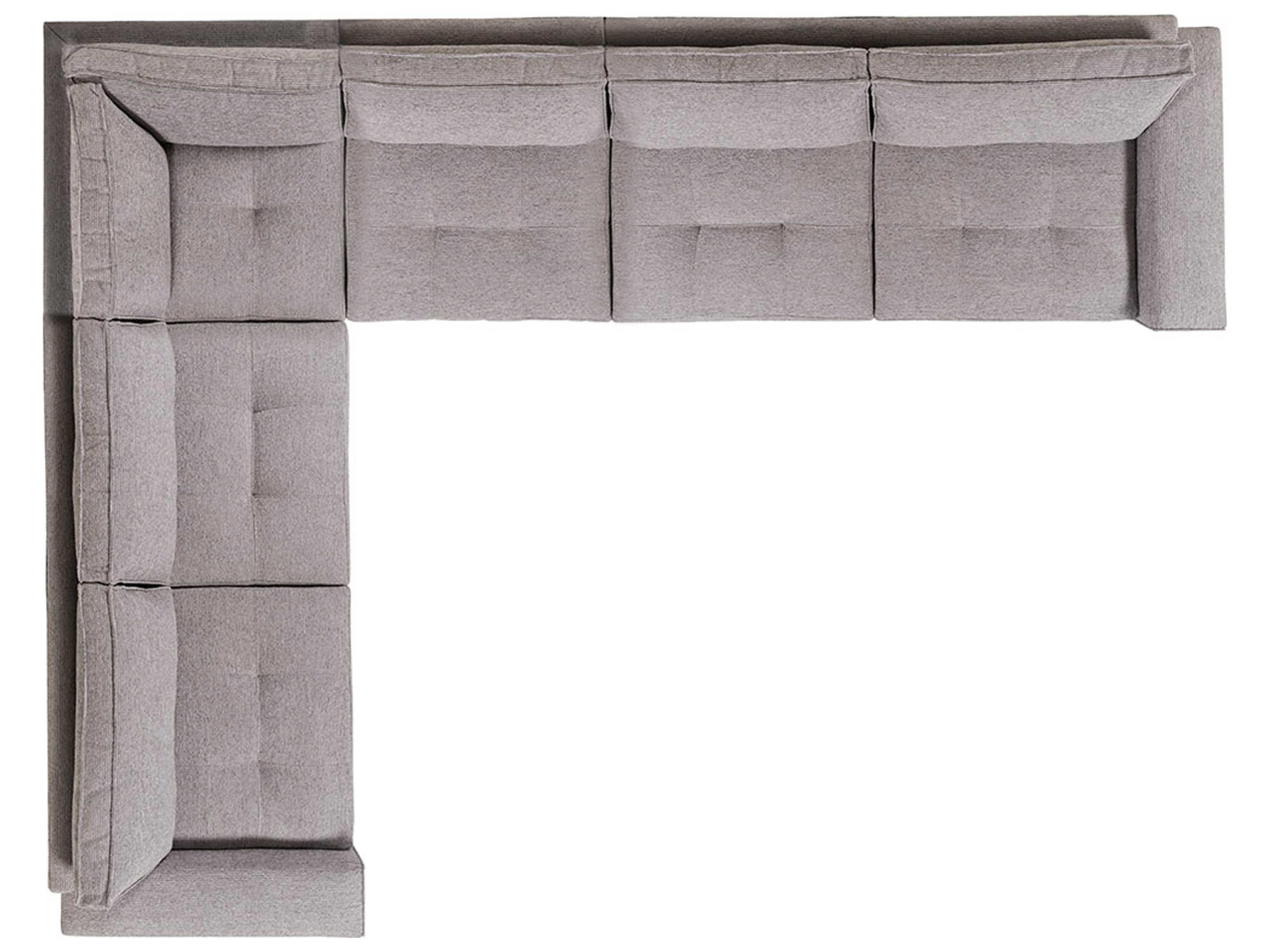Bernhardt Plush Nest Gray Upholstered Sectional Sofa