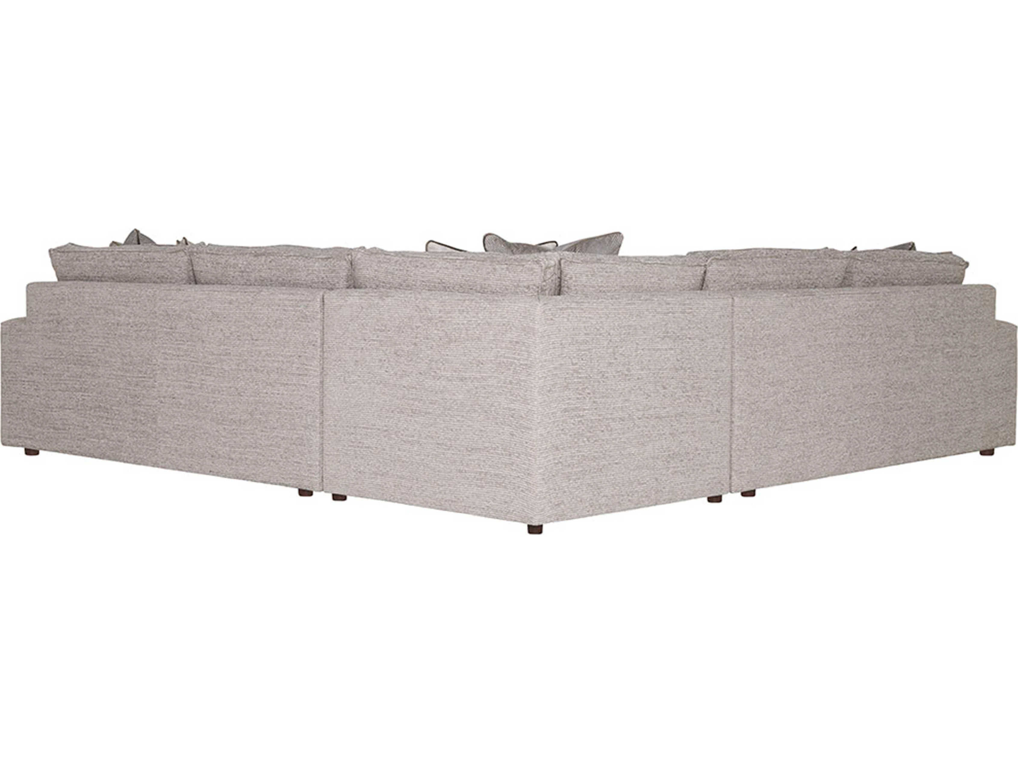 Bernhardt Plush Gray Upholstered Sectional Sofa