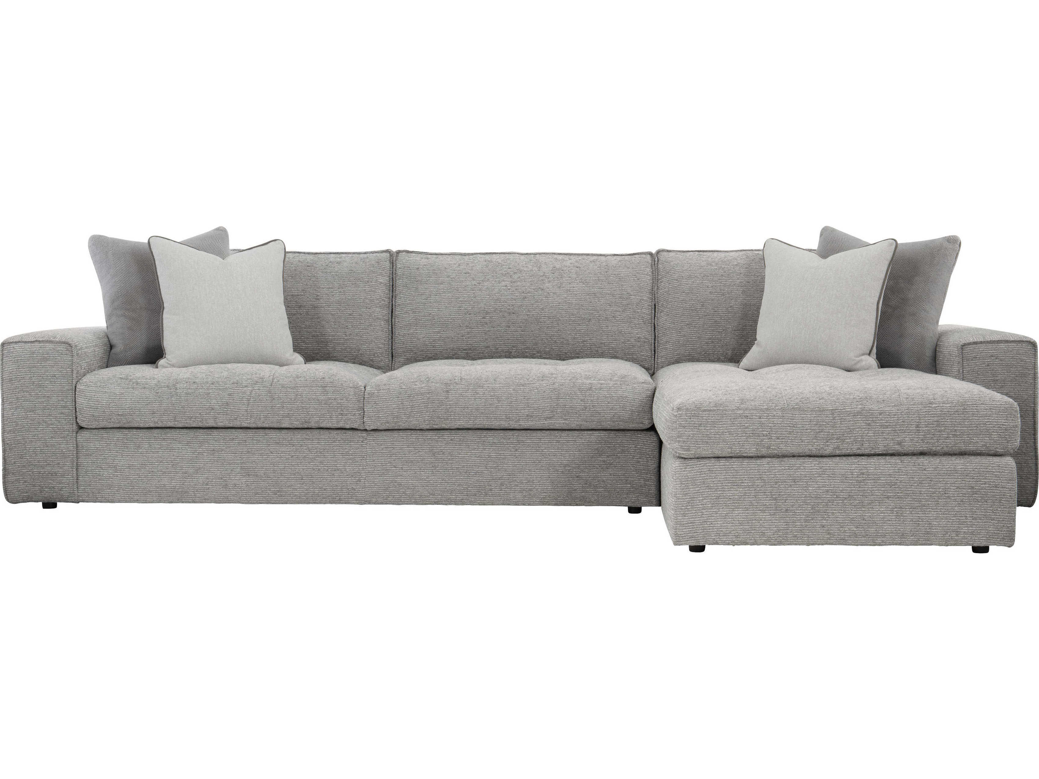 Bernhardt Gray Upholstered Sectional Sofa