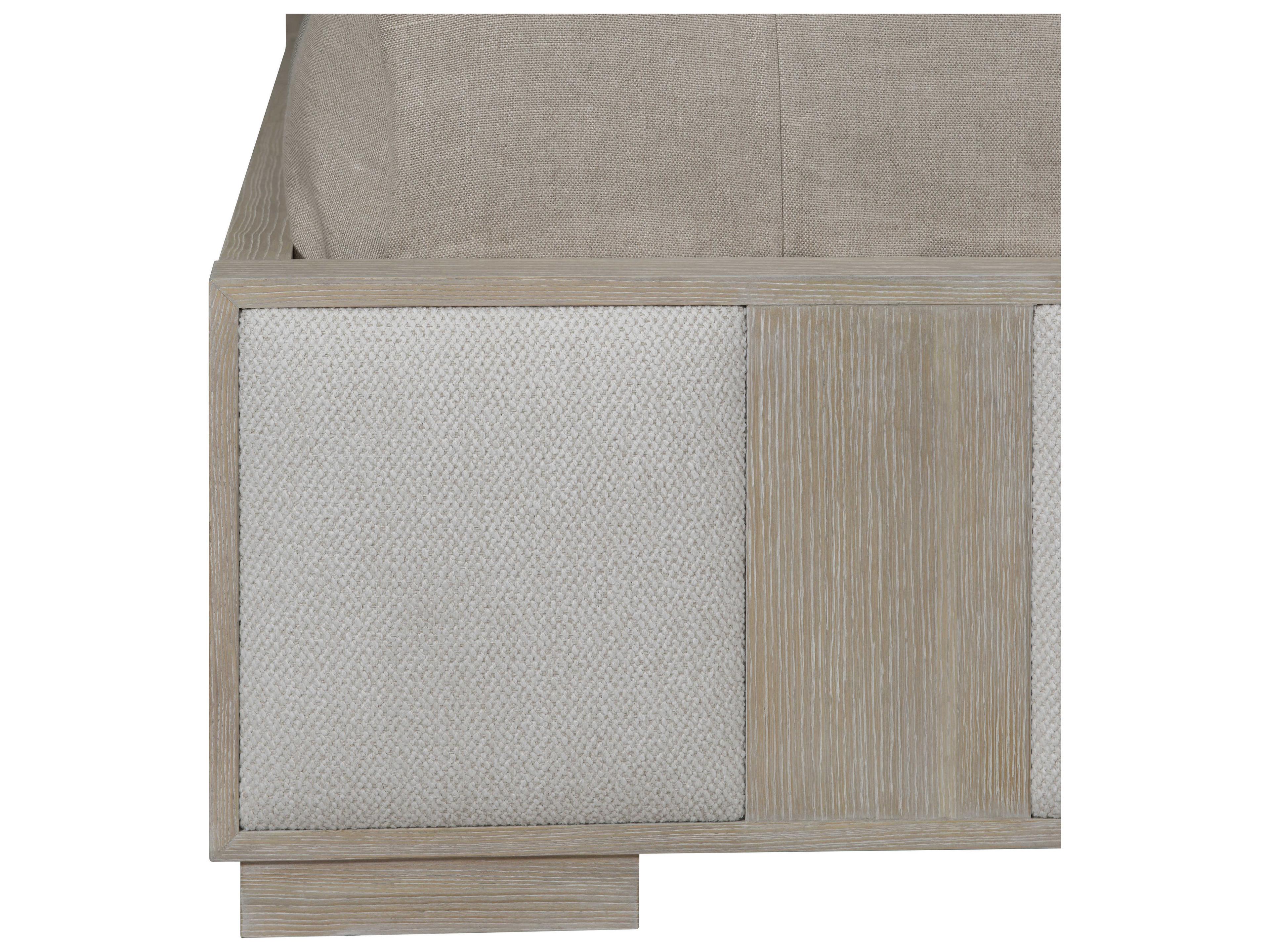 Bernhardt Solaria Brown Hardwood Upholstered Queen Panel Bed