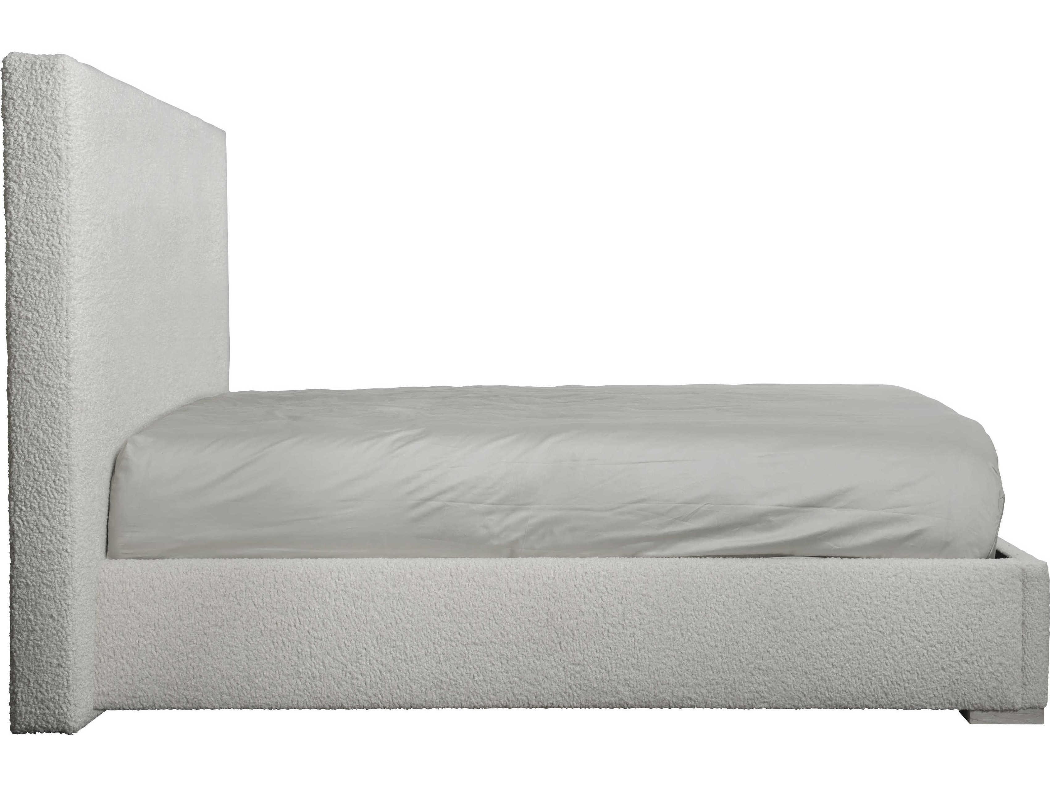 Bernhardt Solaria White Hardwood Upholstered King Panel Bed