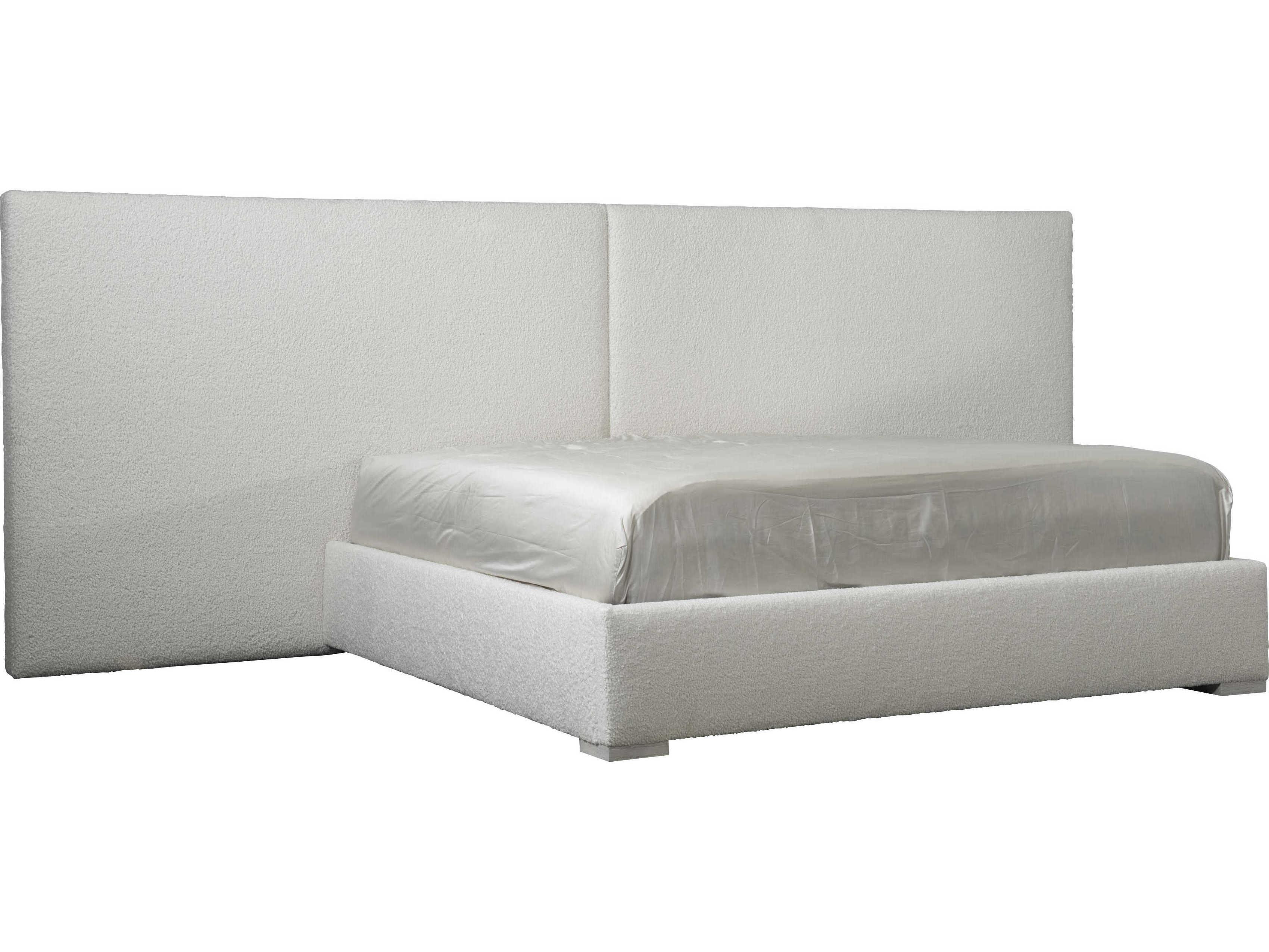 Bernhardt Solaria White Hardwood Upholstered King Panel Bed