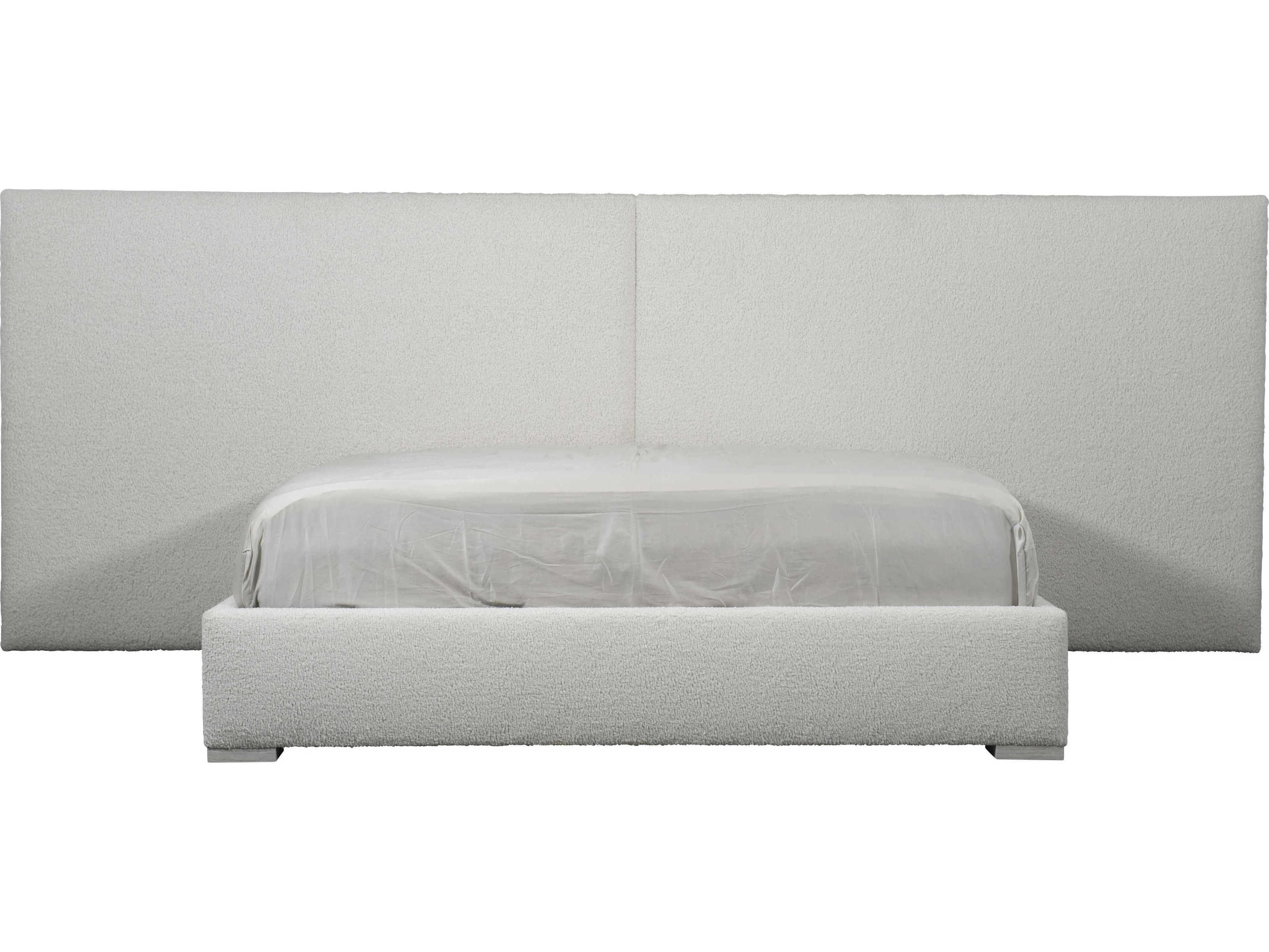 Bernhardt Solaria White Hardwood Upholstered King Panel Bed
