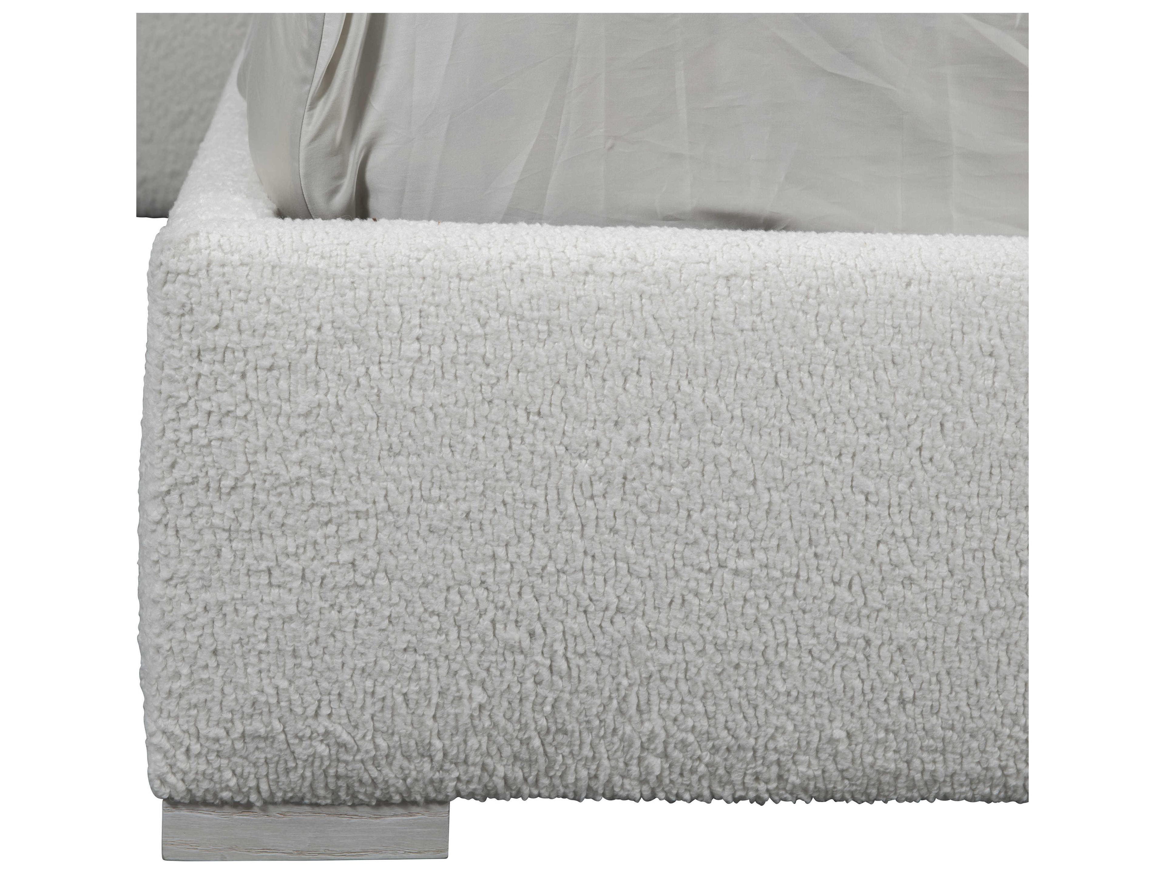 Bernhardt Solaria White Hardwood Upholstered King Panel Bed