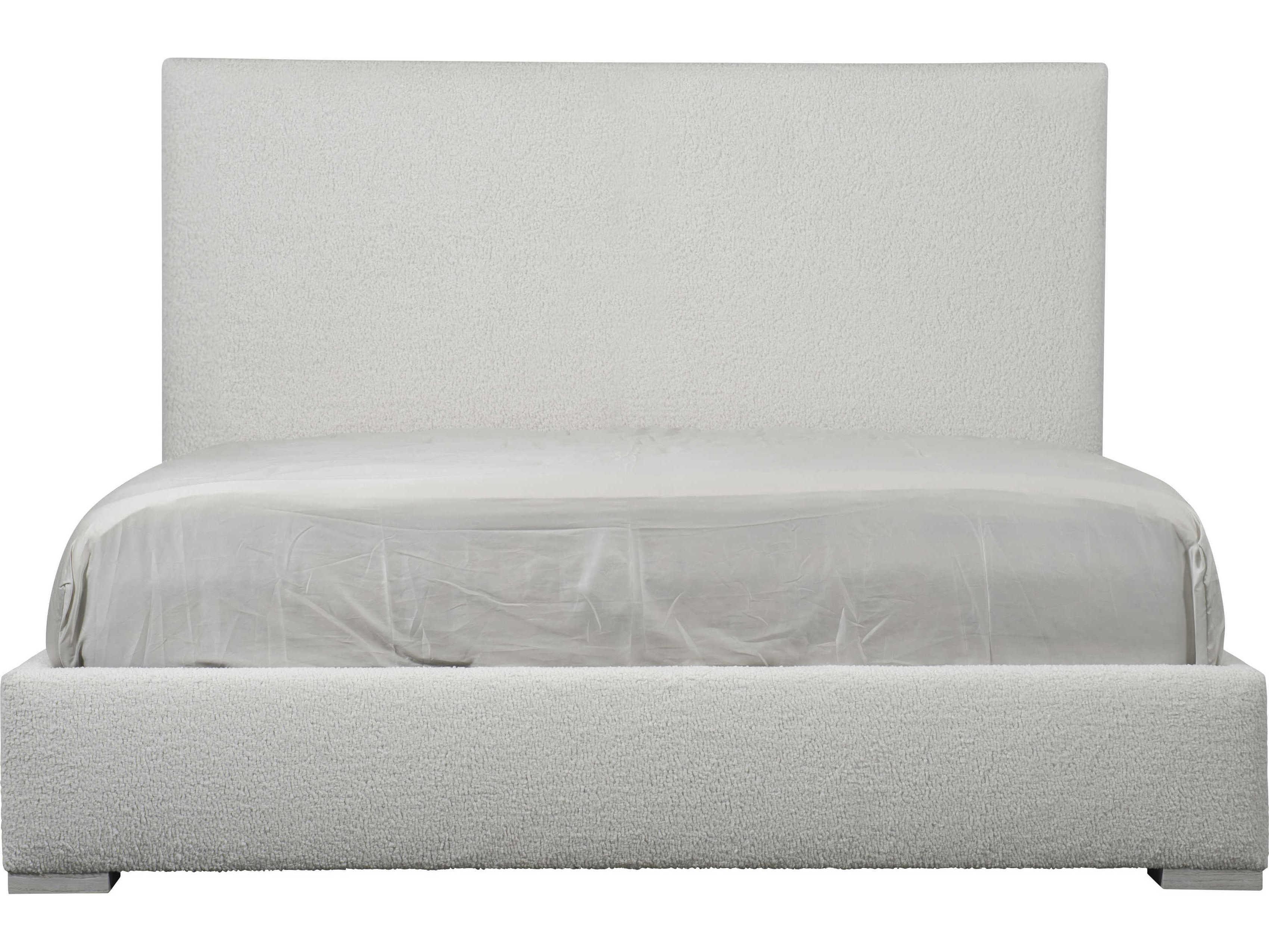 Bernhardt Solaria White Hardwood Upholstered Queen Panel Bed