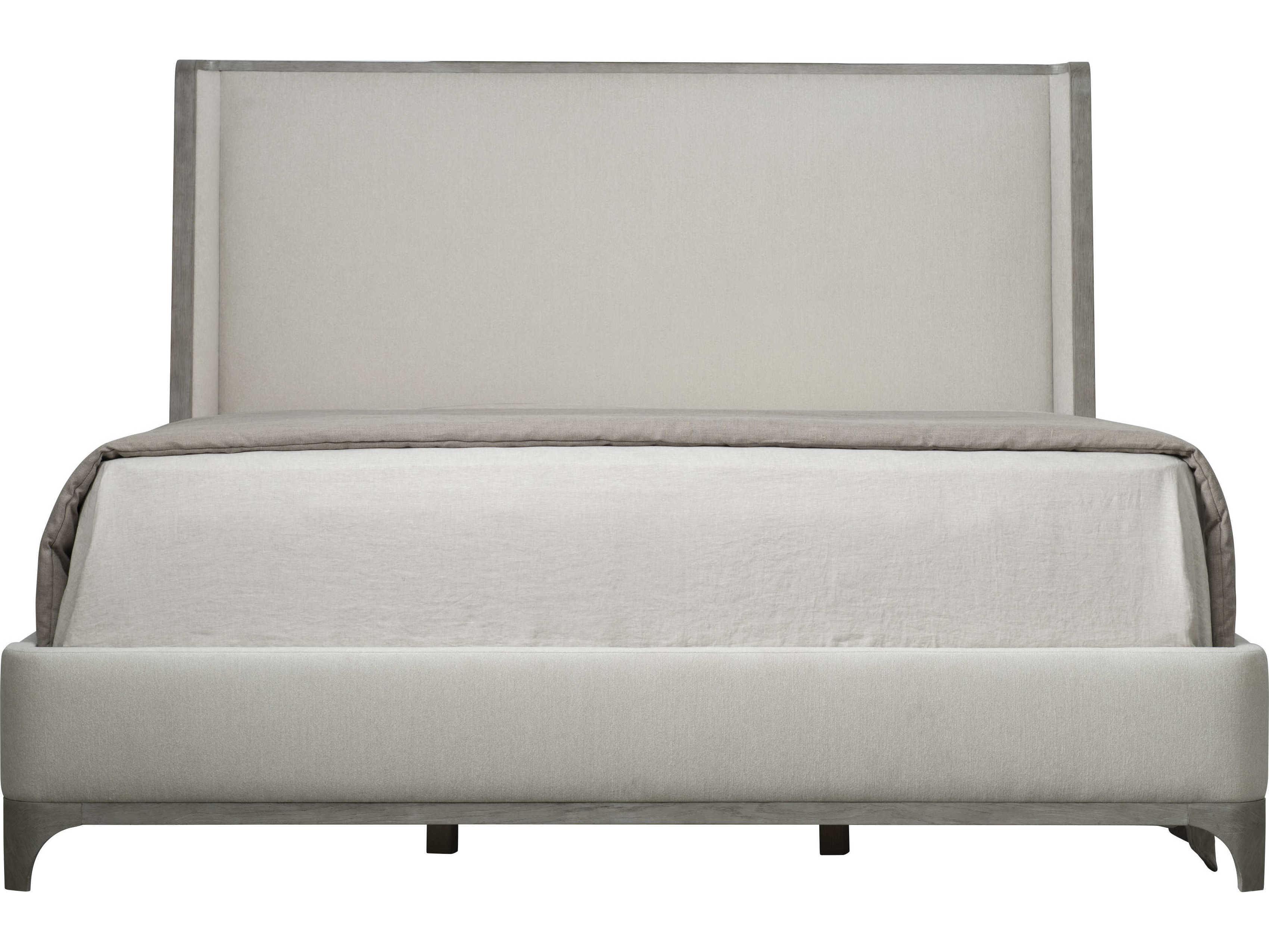 Bernhardt Albion White Hardwood Upholstered California King Shelter Bed