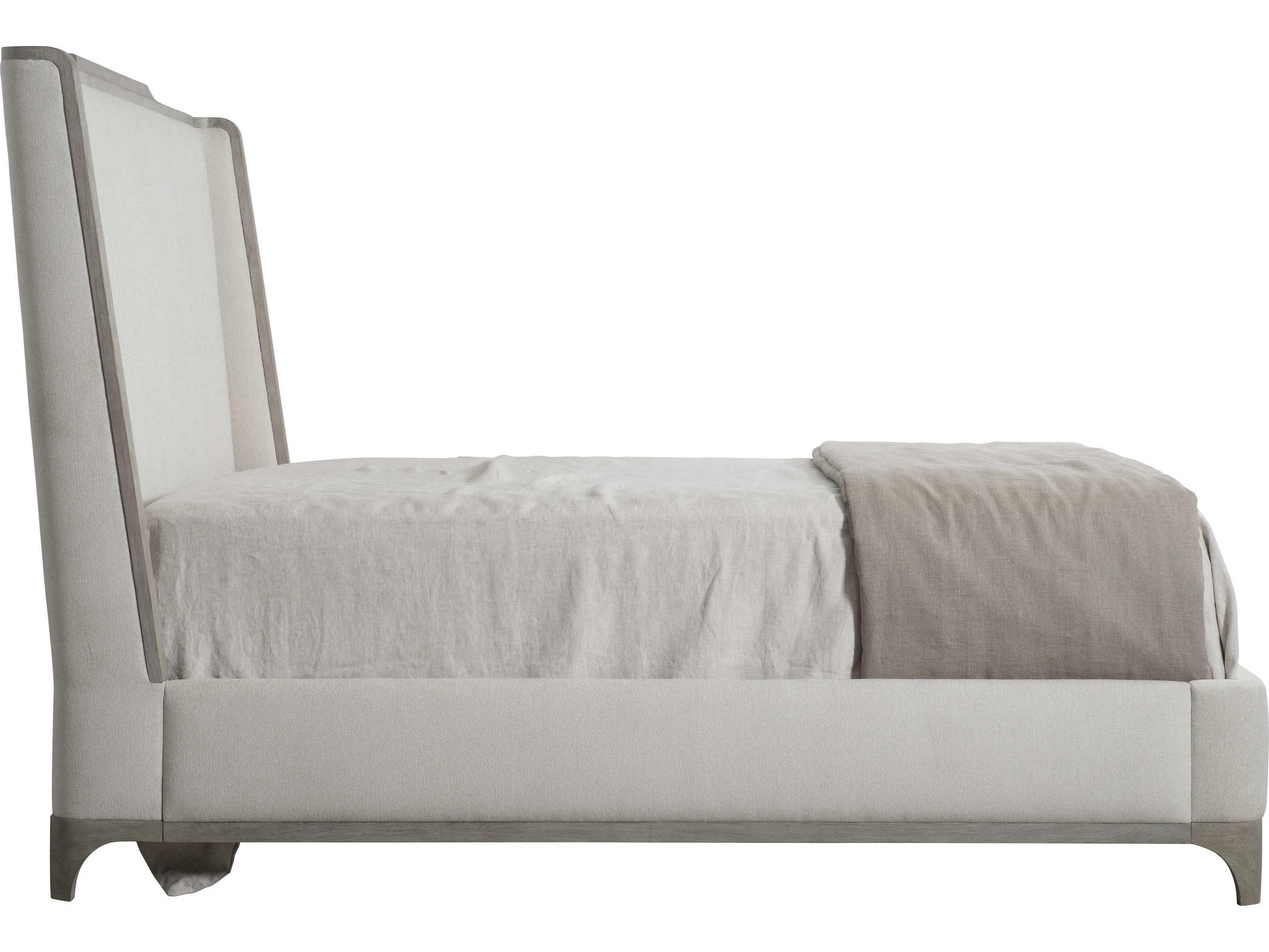 Bernhardt Albion White Hardwood Upholstered California King Shelter Bed