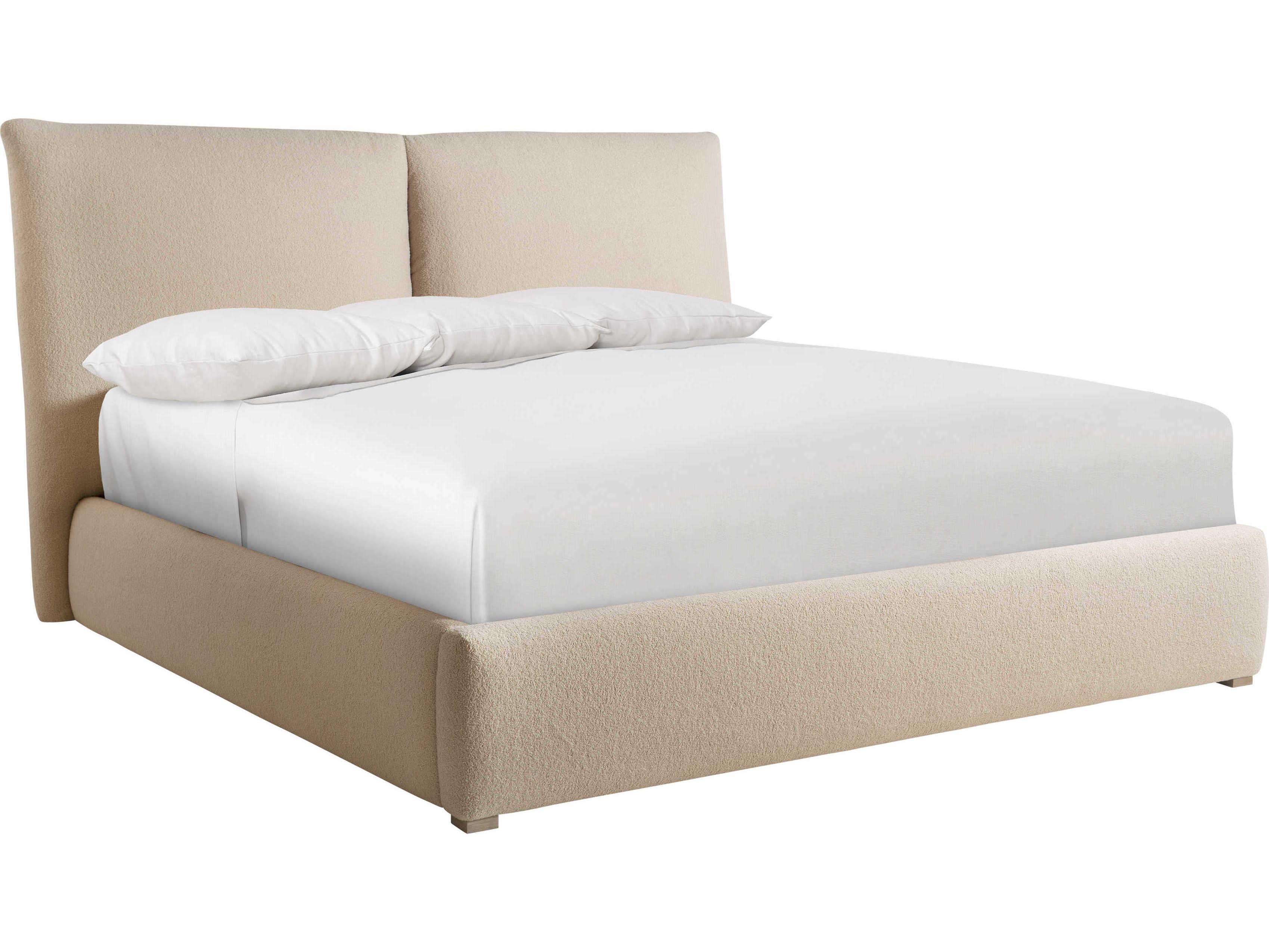 Bernhardt Kalo Beige Upholstered King Panel Bed