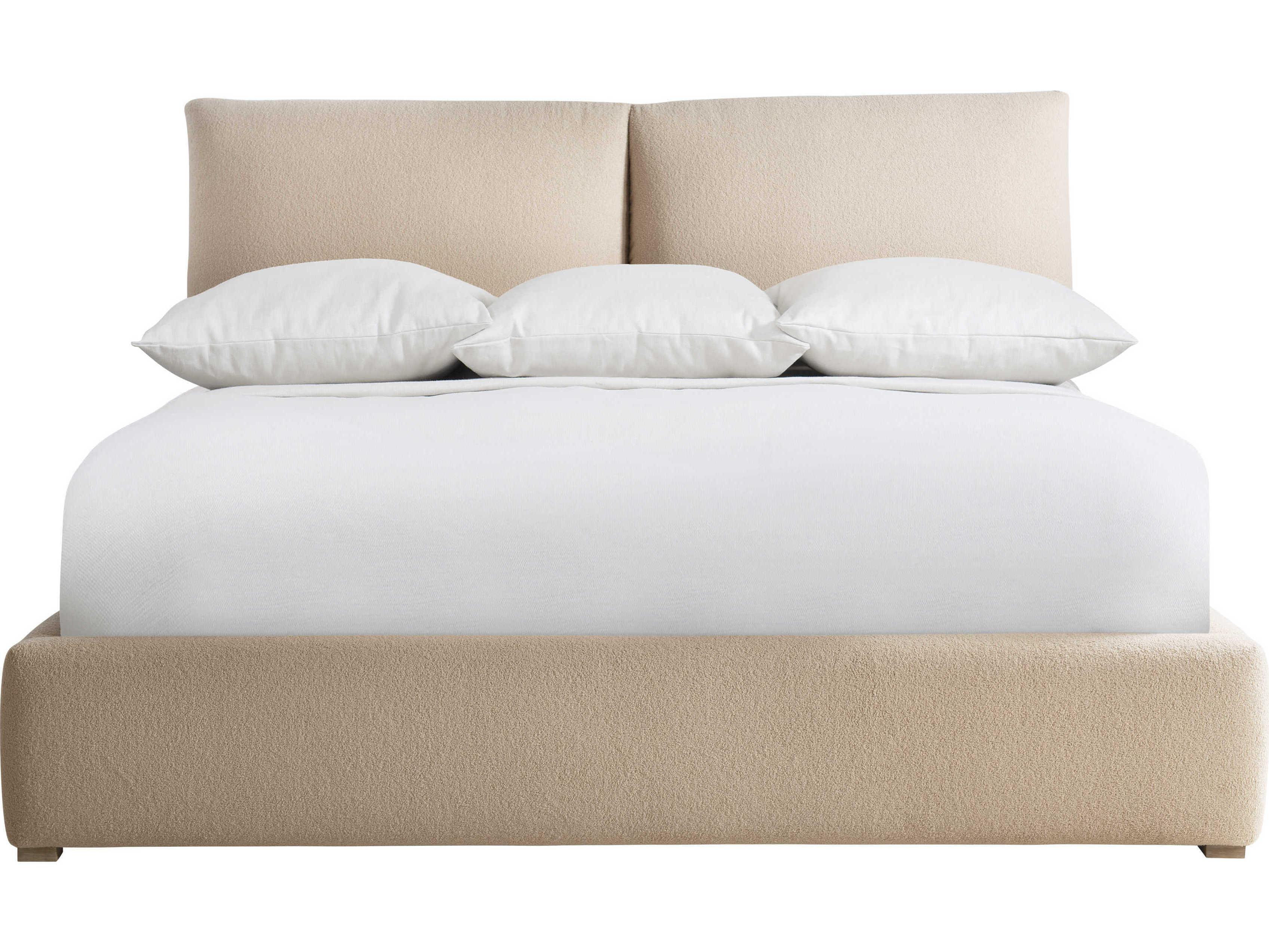Bernhardt Kalo Beige Upholstered King Panel Bed