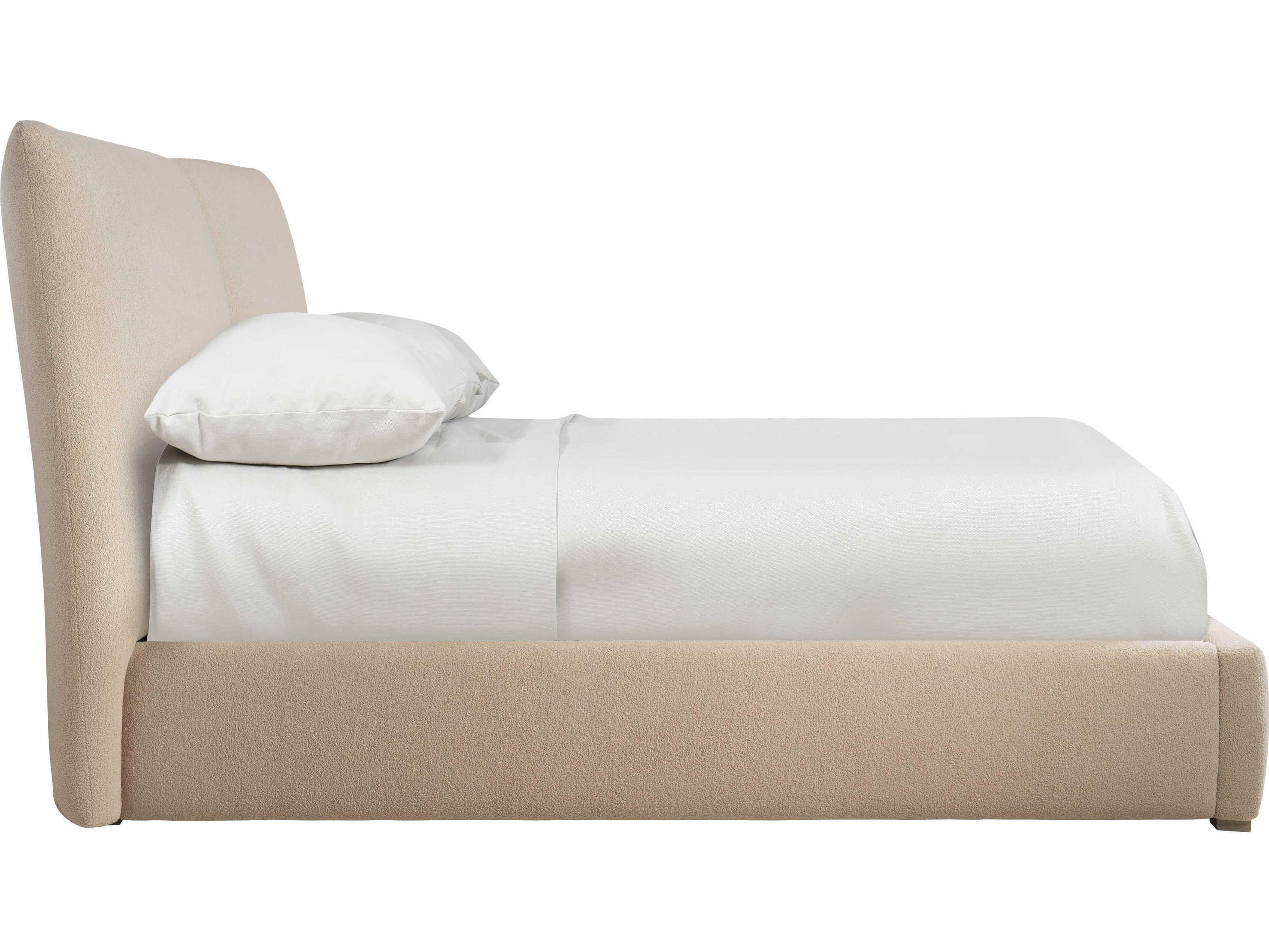 Bernhardt Kalo Beige Upholstered King Panel Bed