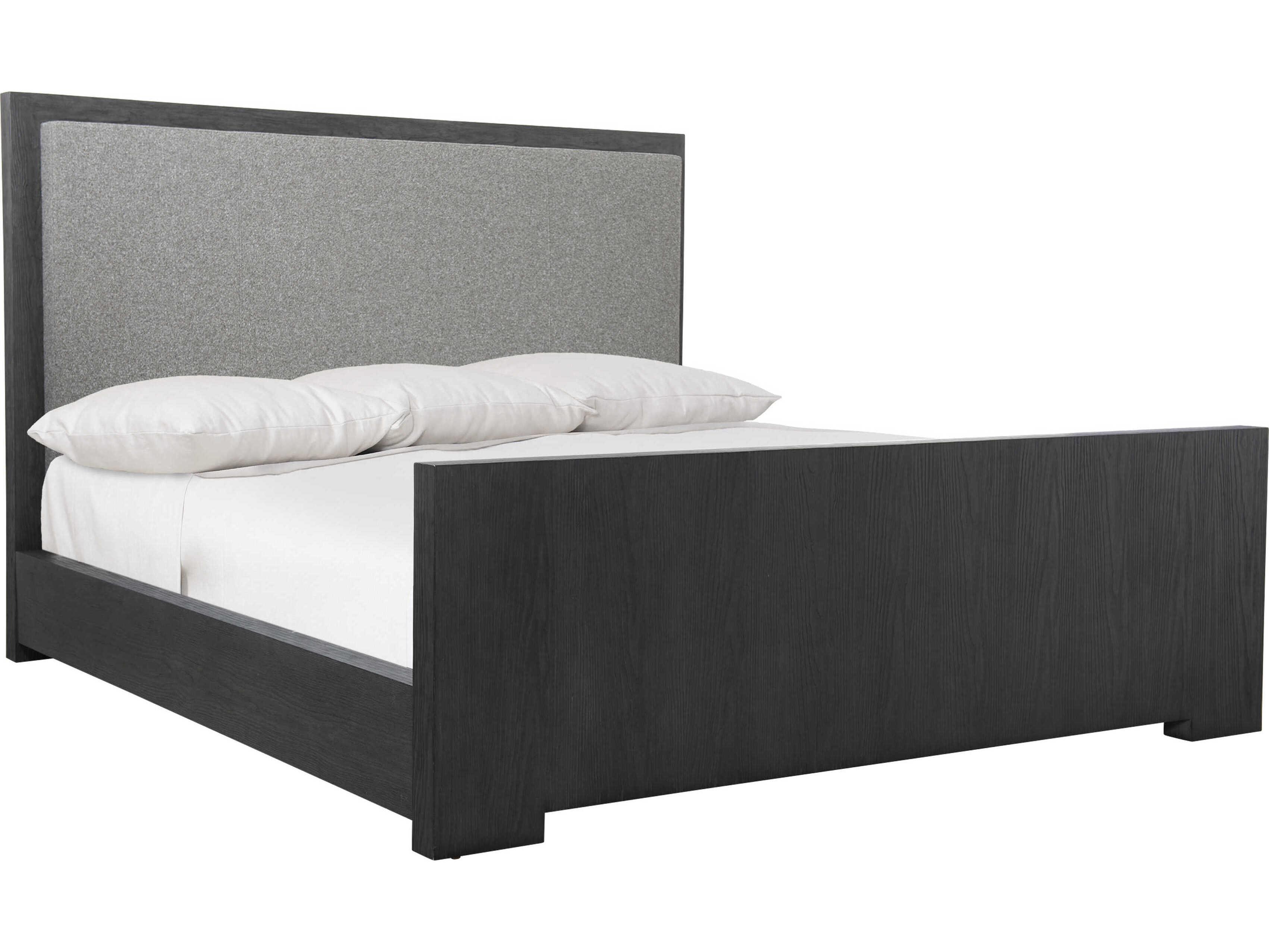 Bernhardt Trianon L'ombre Black Upholstered California King Panel Bed