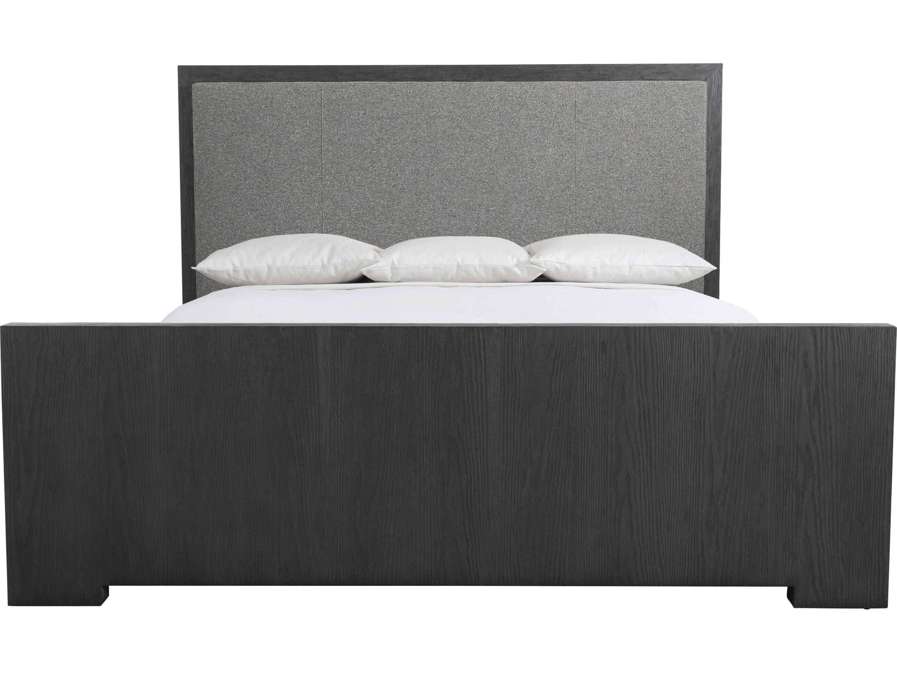 Bernhardt Trianon L'ombre Black Upholstered King Panel Bed