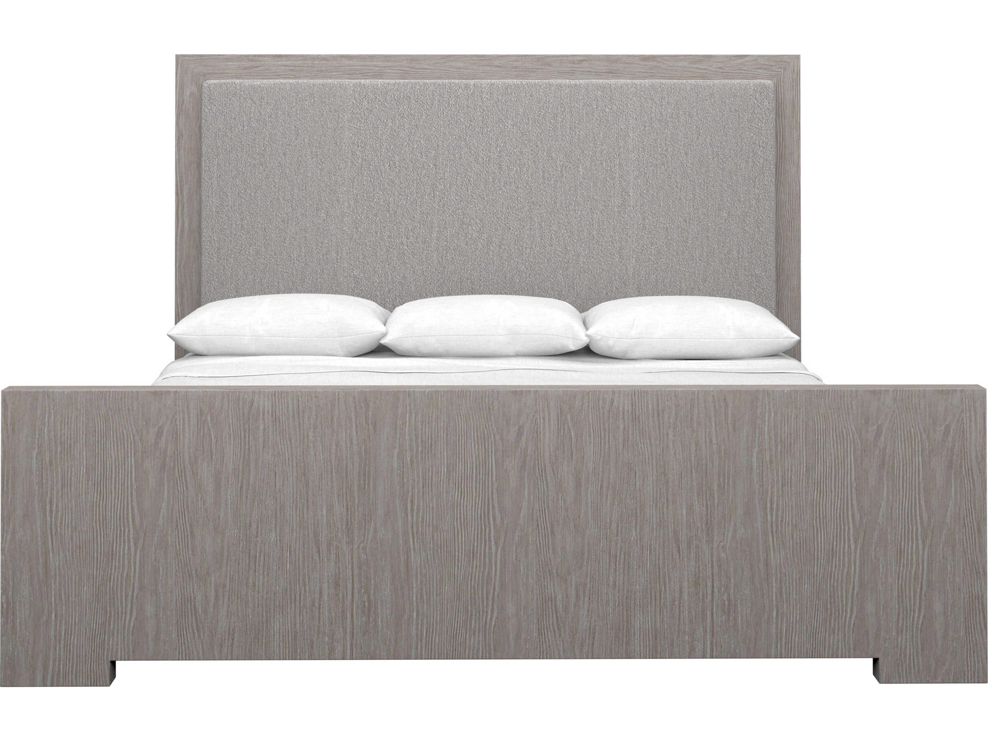 Bernhardt Trianon Gris Gray Upholstered King Panel Bed