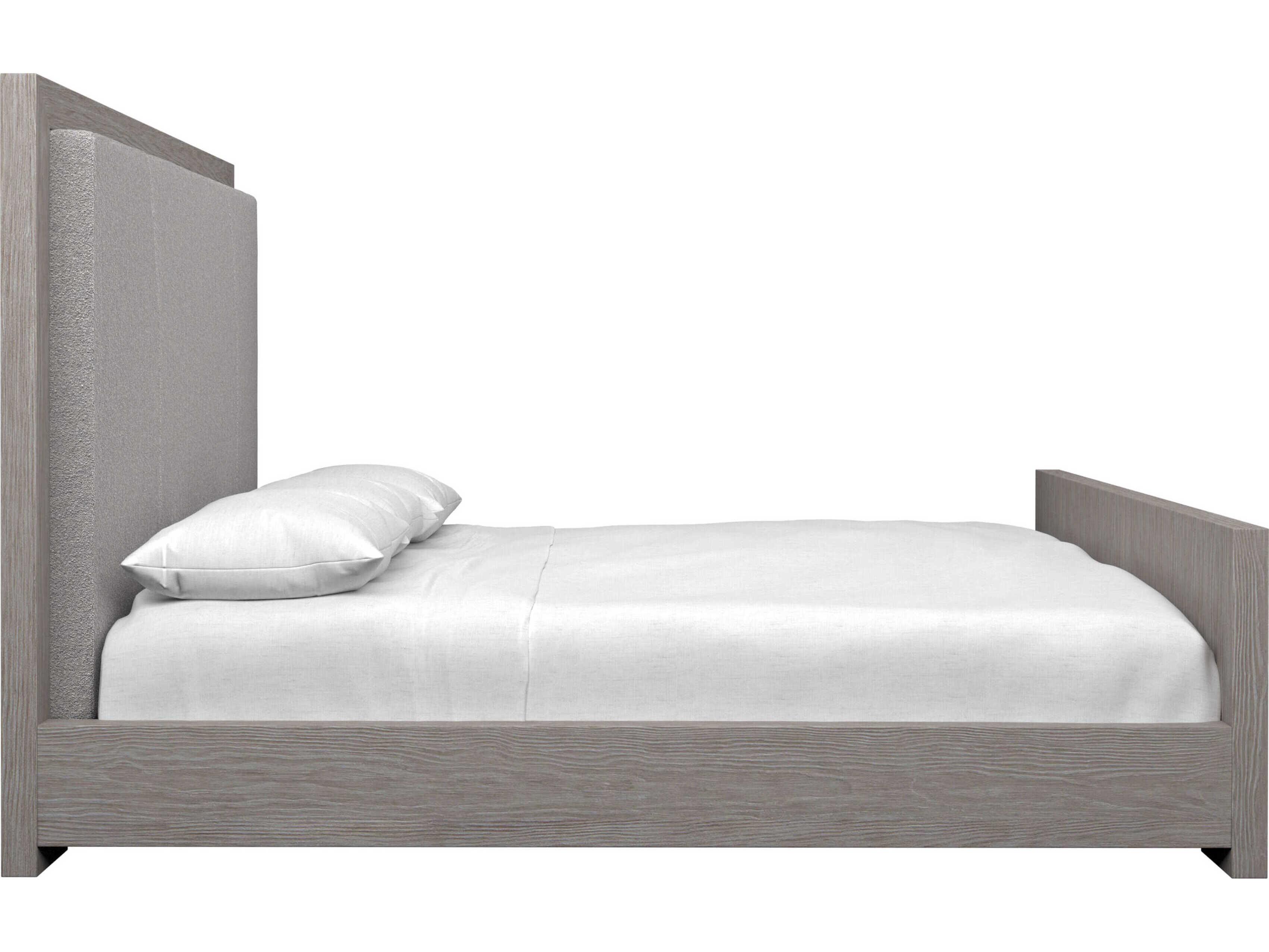 Bernhardt Trianon Gris Gray Upholstered King Panel Bed