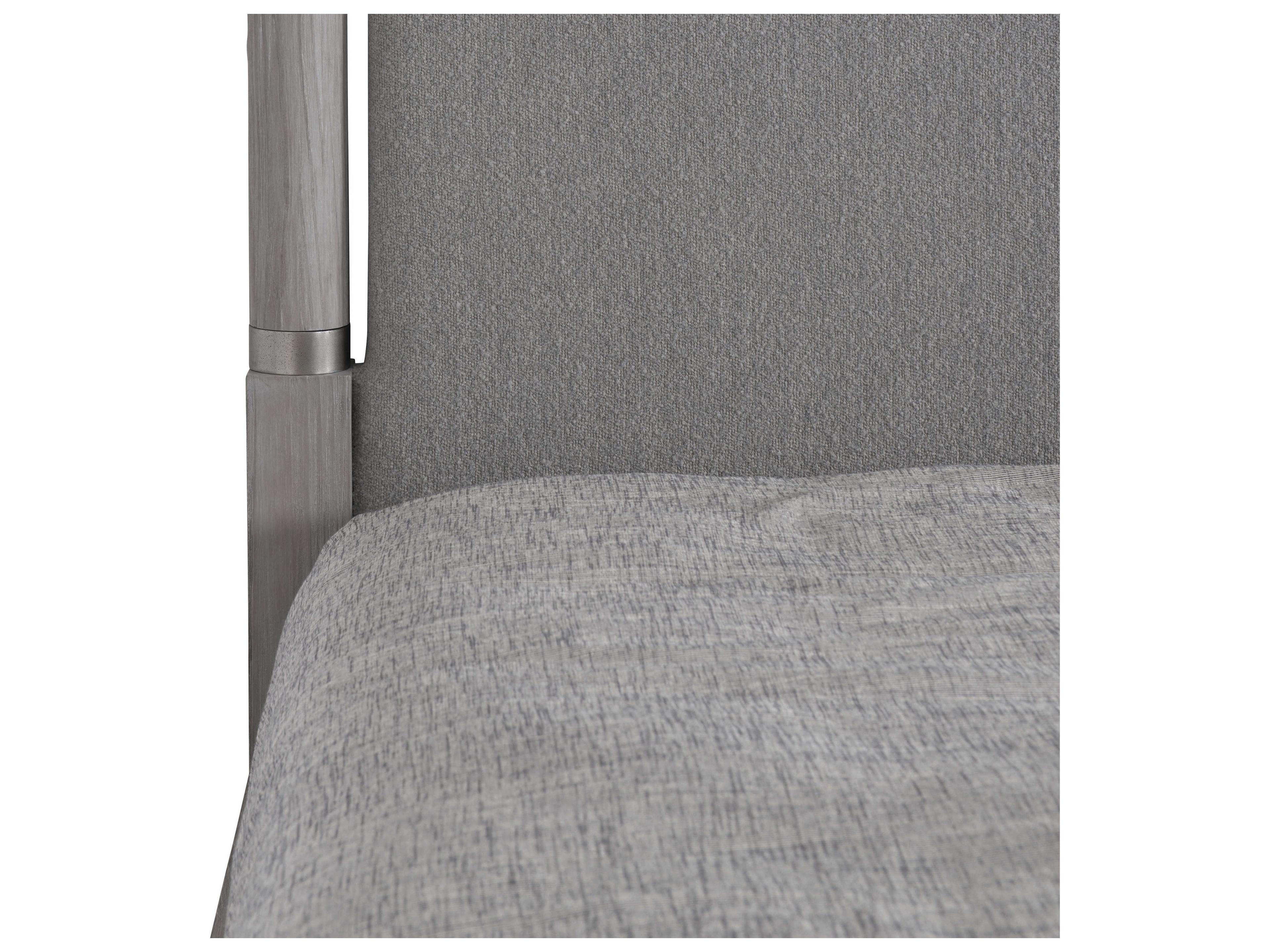 Bernhardt Trianon Gris Gray Upholstered Queen Canopy Bed