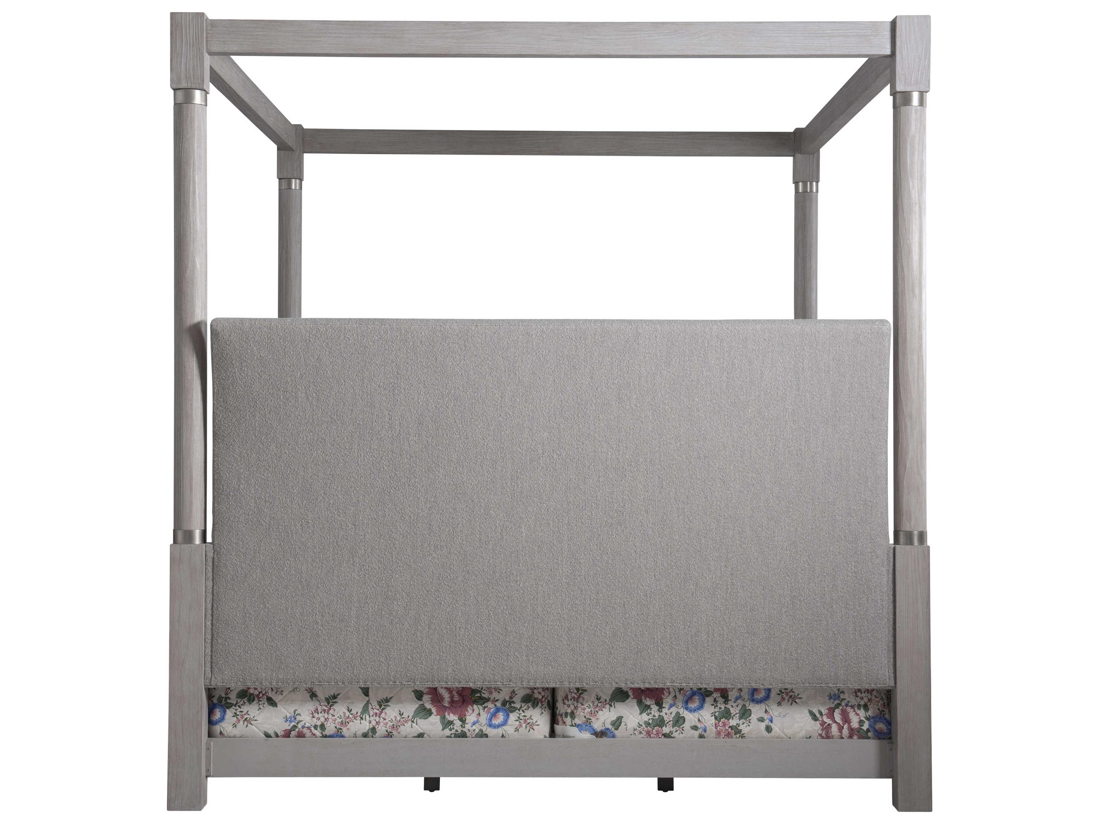 Bernhardt Trianon Gris Gray Upholstered King Canopy Bed