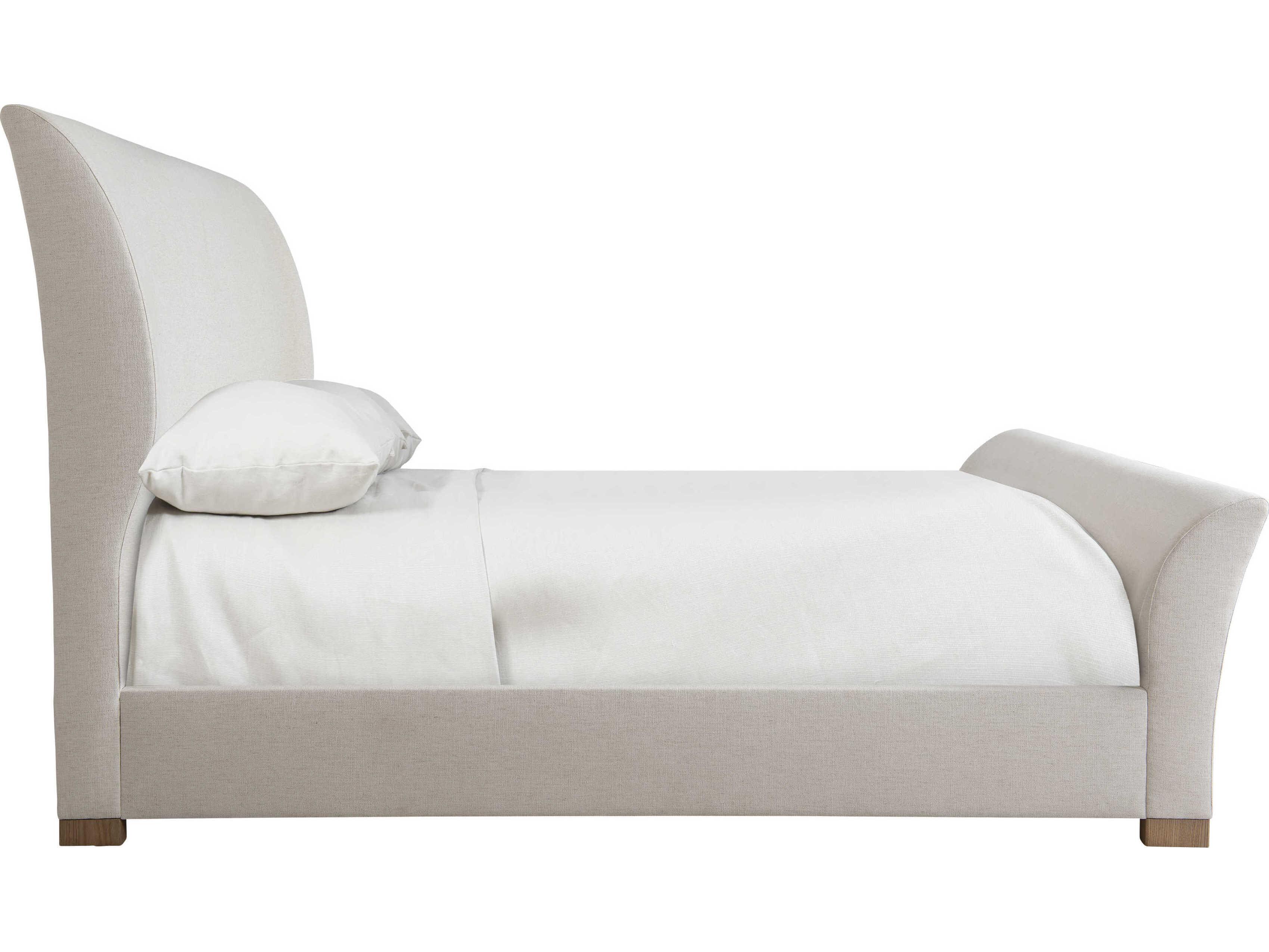Bernhardt Modulum Sahara White Upholstered Queen Sleigh Bed