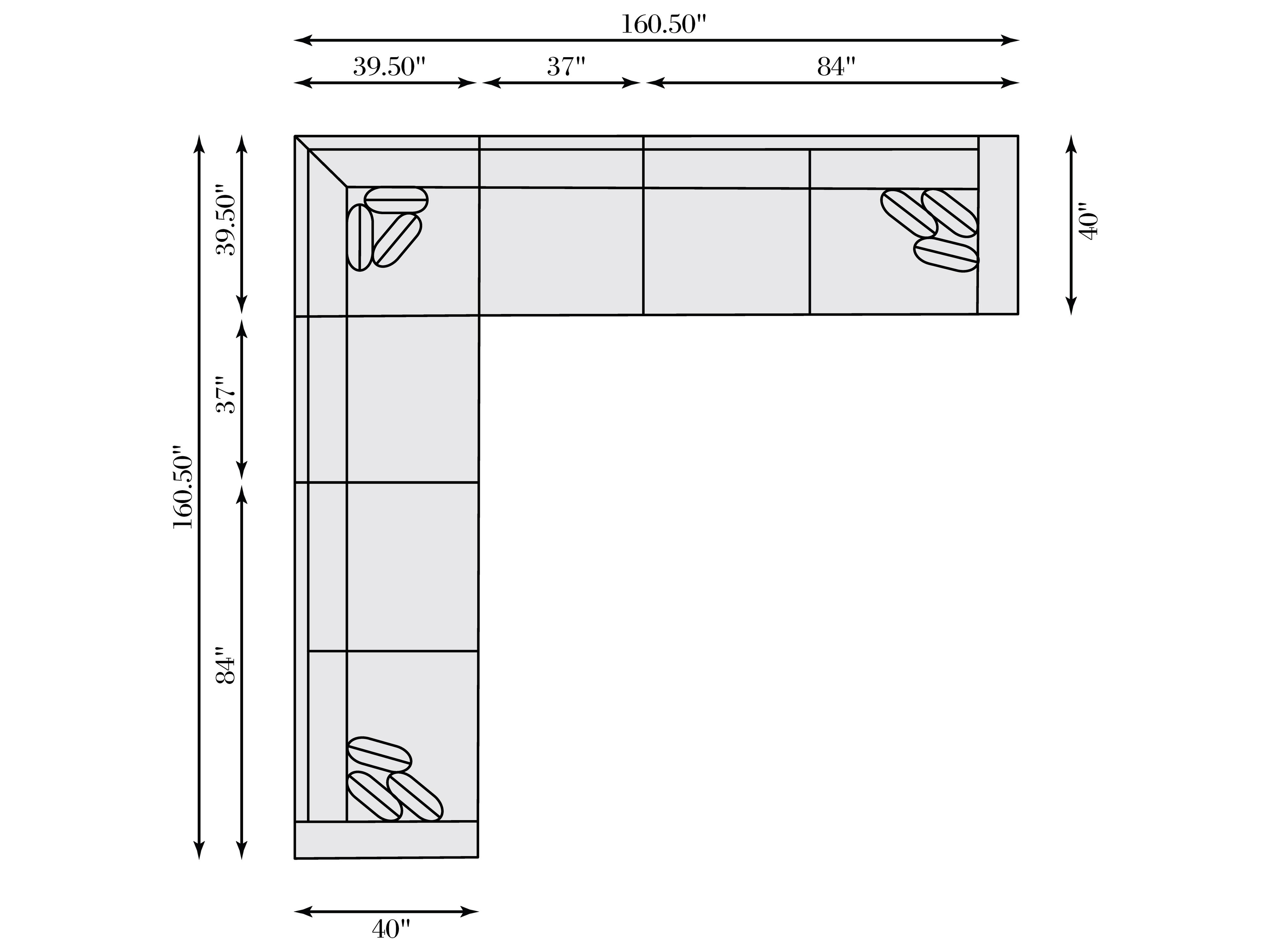 Bernhardt Plush Upholstered Sectional Sofa