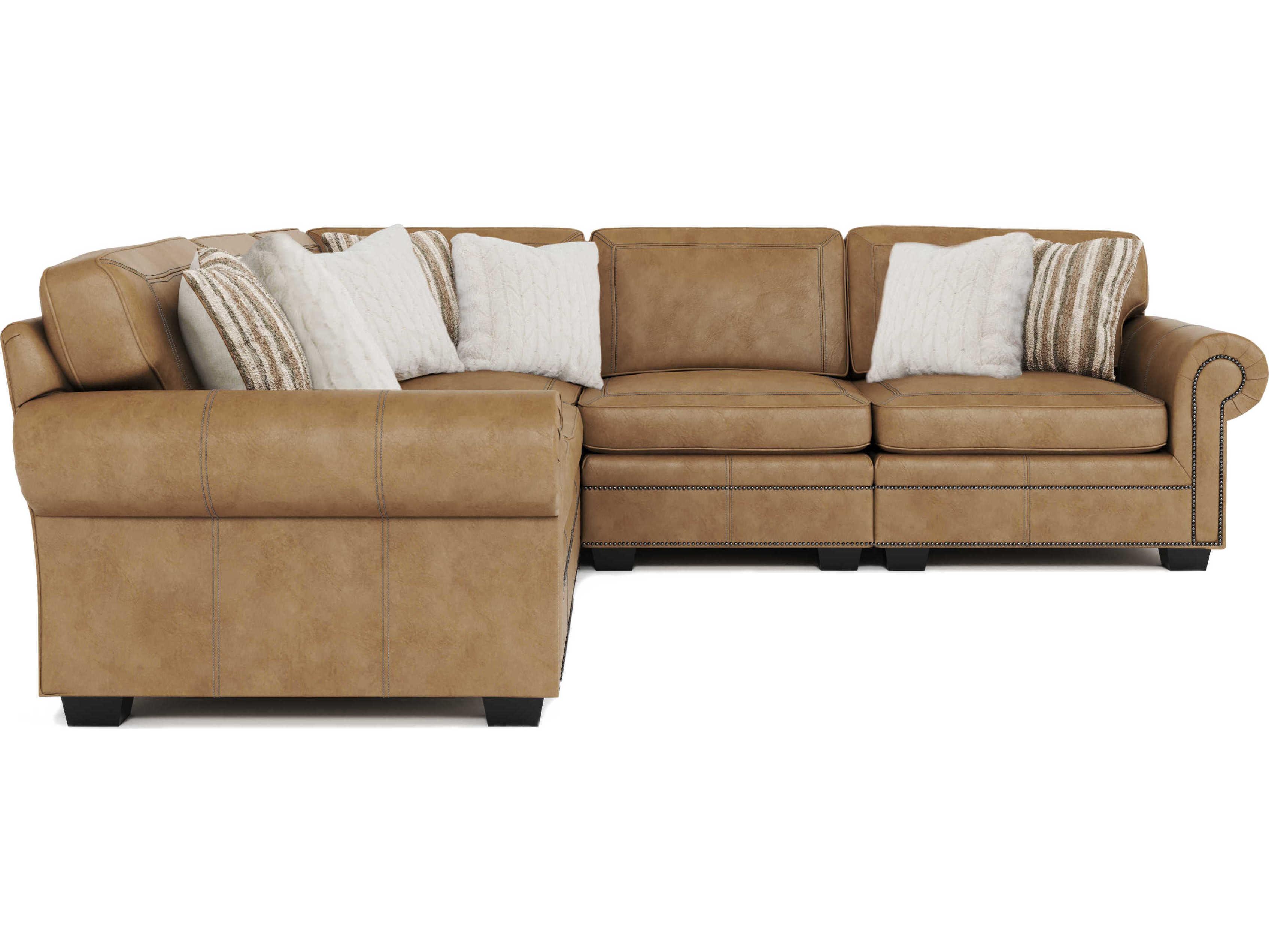 Bernhardt Grandview Brown Leather Sectional Sofa