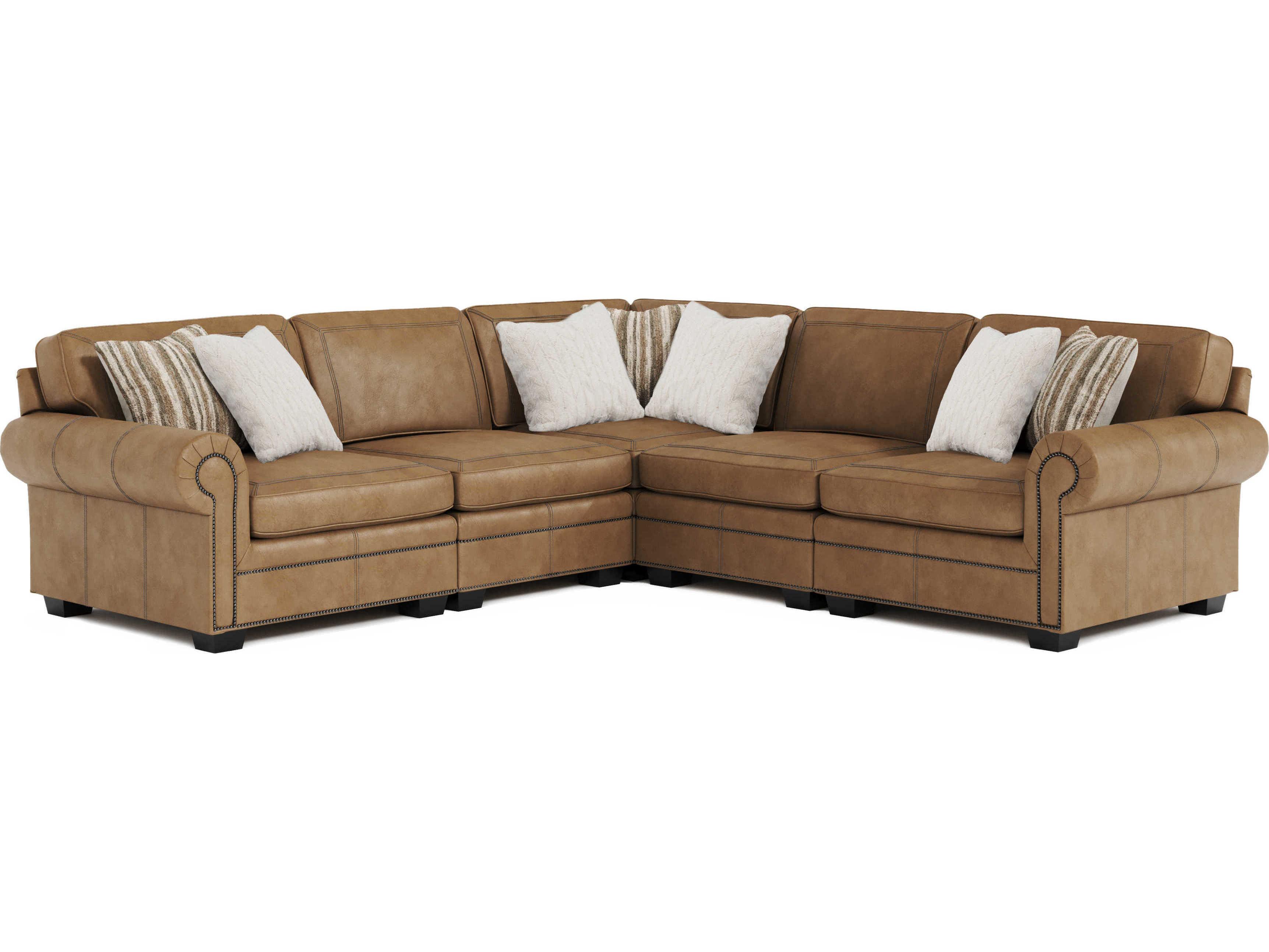Bernhardt Grandview Brown Leather Sectional Sofa