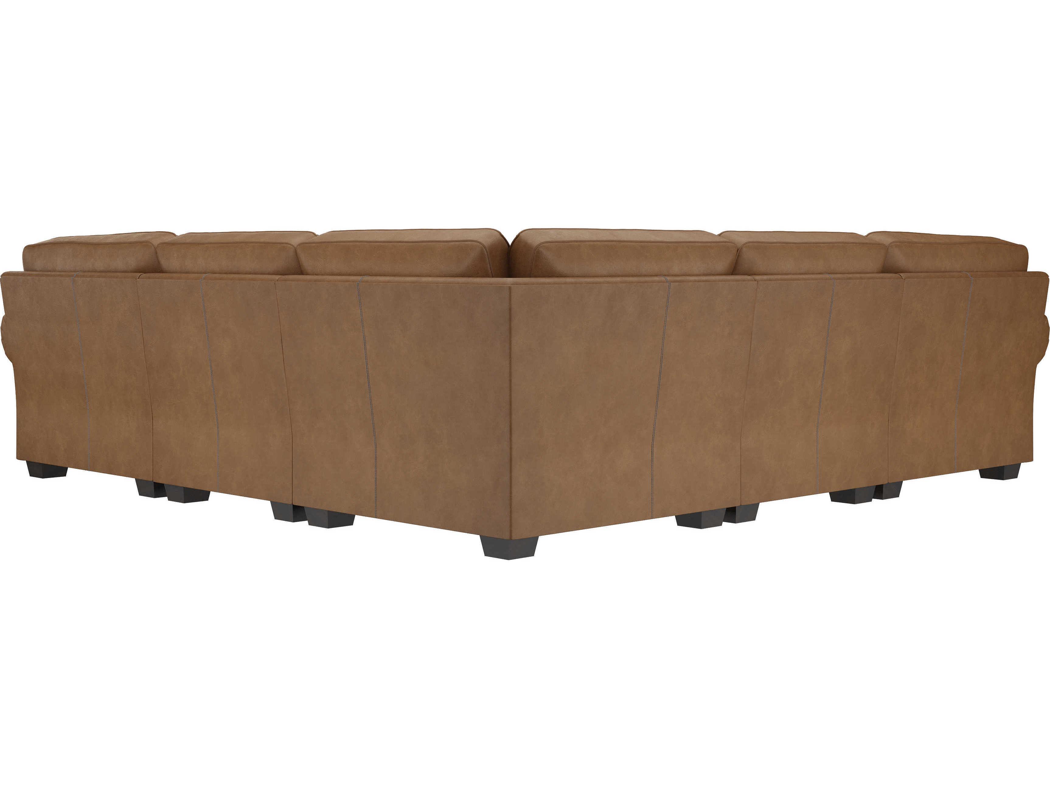 Bernhardt Grandview Brown Leather Sectional Sofa
