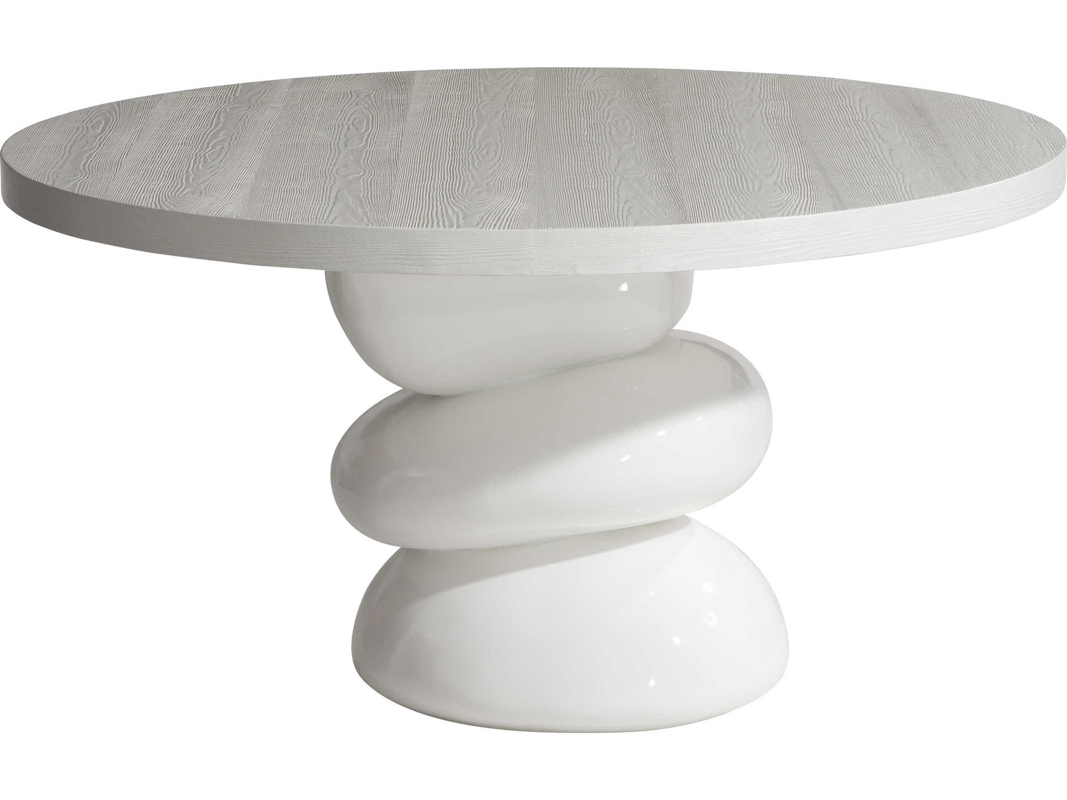 Bernhardt Navar Round Wood Azucar Dining Table