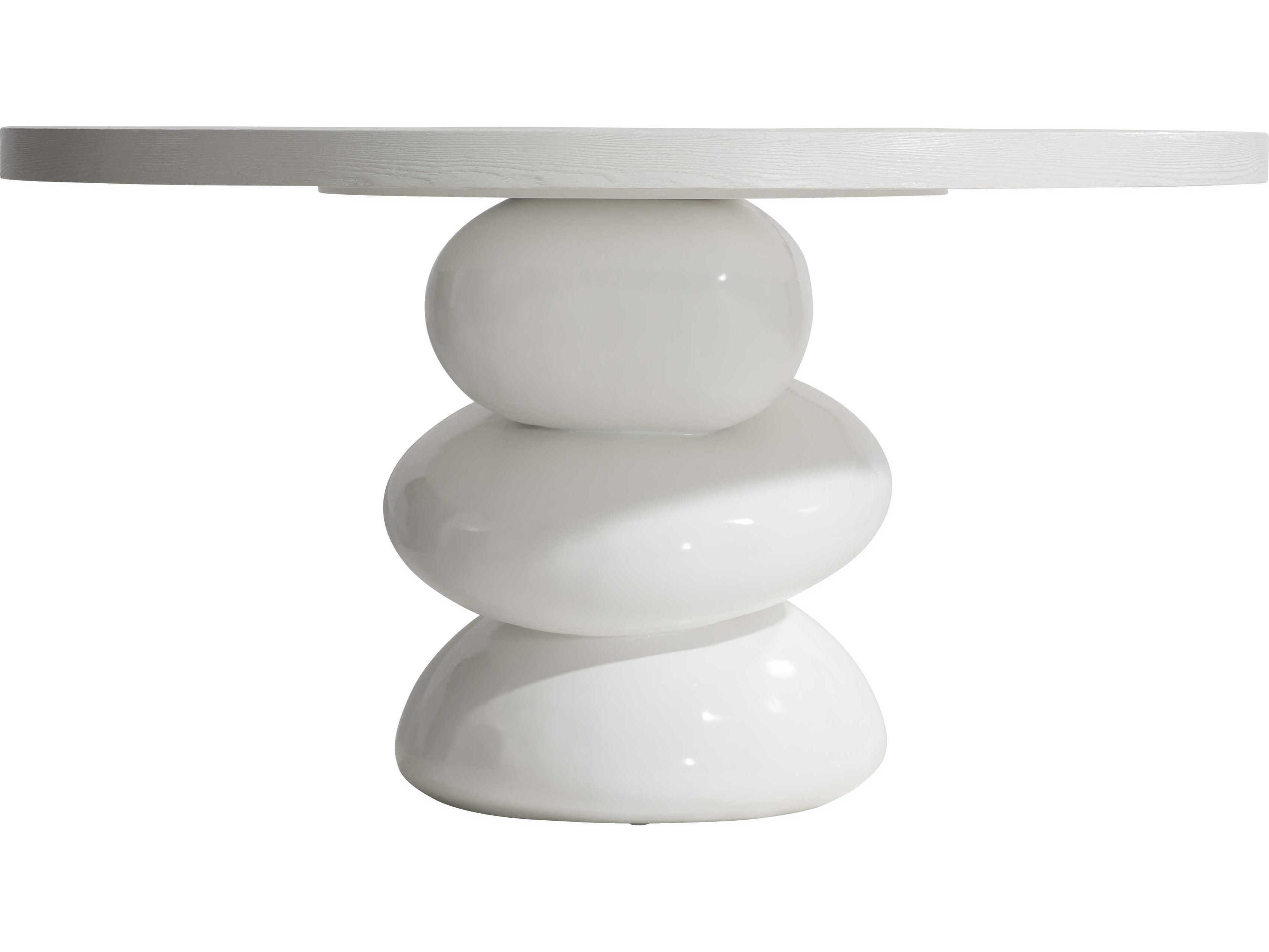 Bernhardt Navar Round Wood Azucar Dining Table