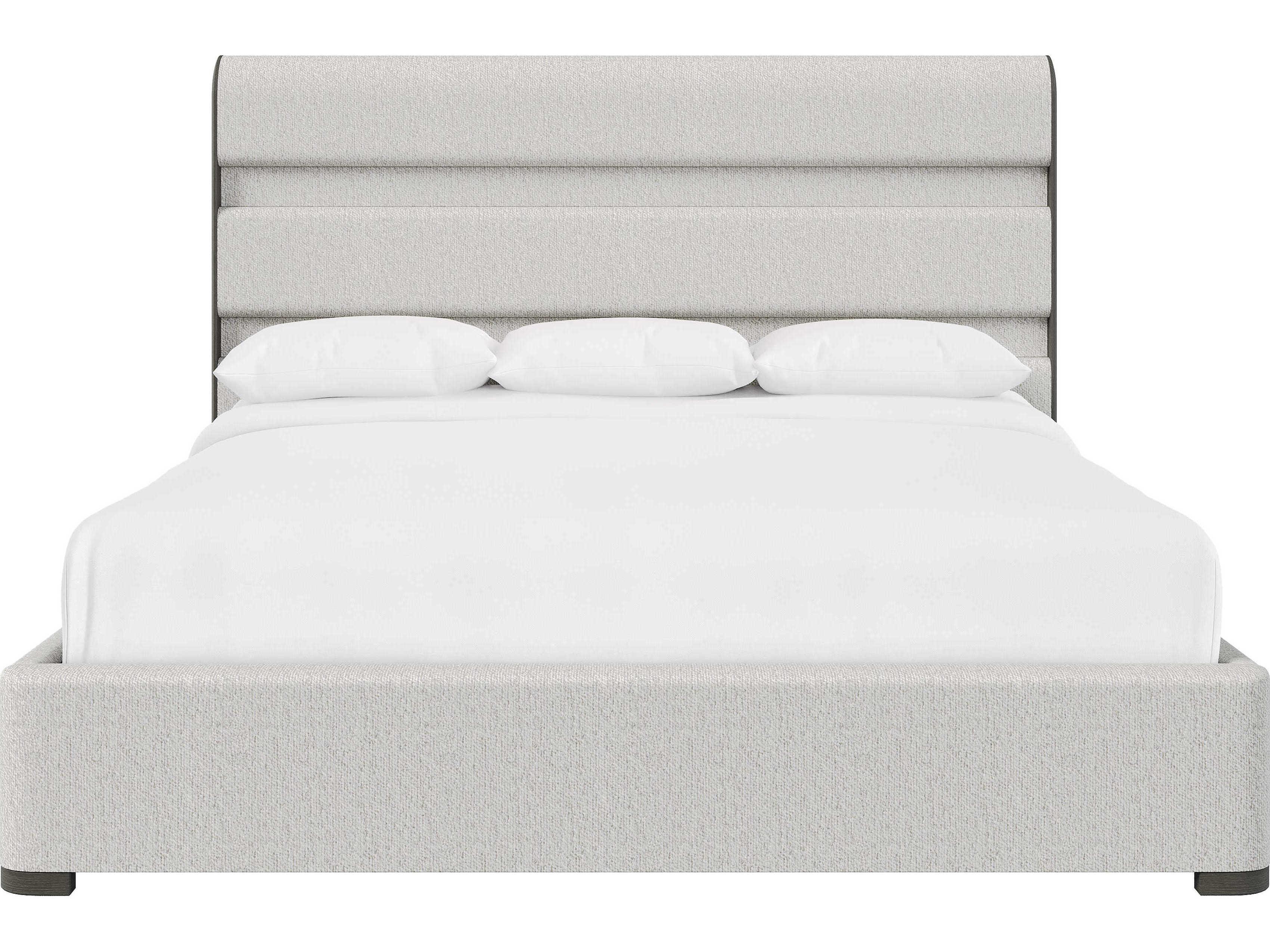 Bernhardt Prado Porcini White Upholstered King Panel Bed
