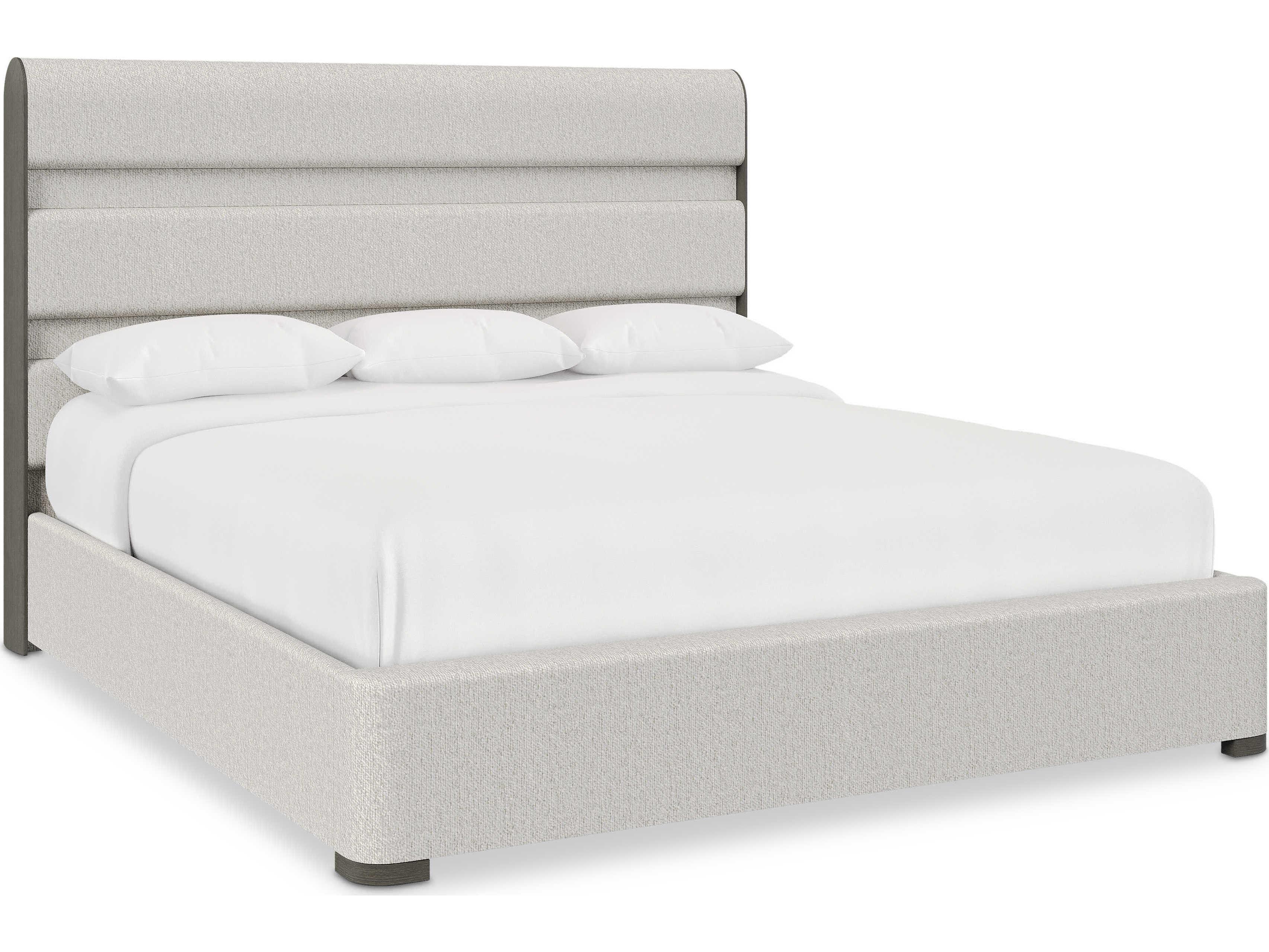 Bernhardt Prado White Upholstered Queen Panel Bed