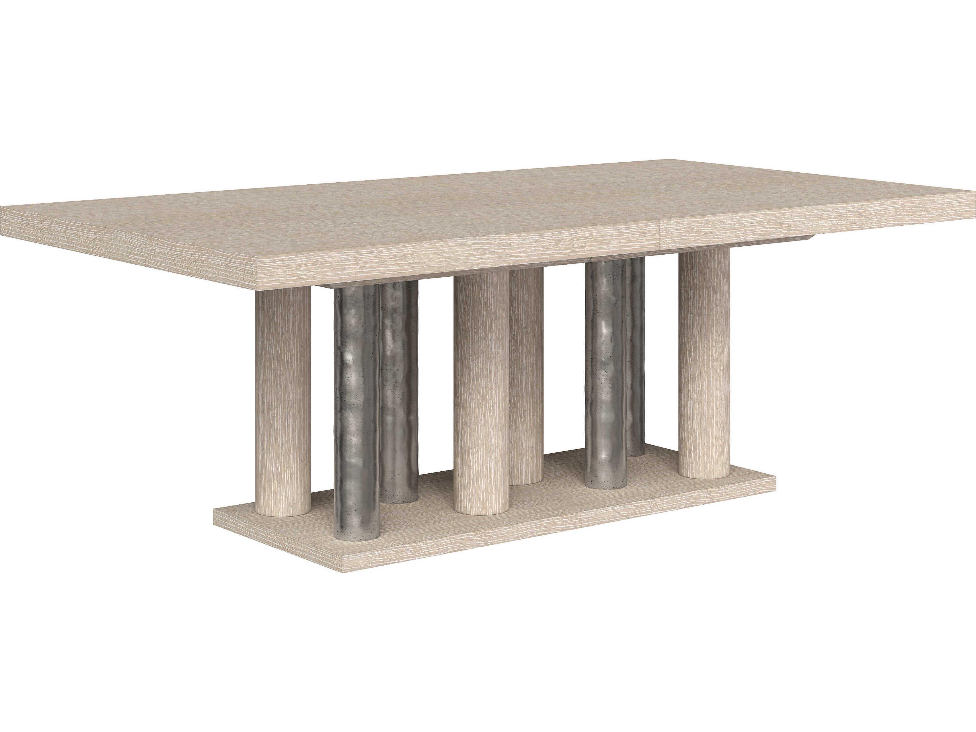 Bernhardt Prado Rectangular Wood Tawny Bright Graphite Dining Table