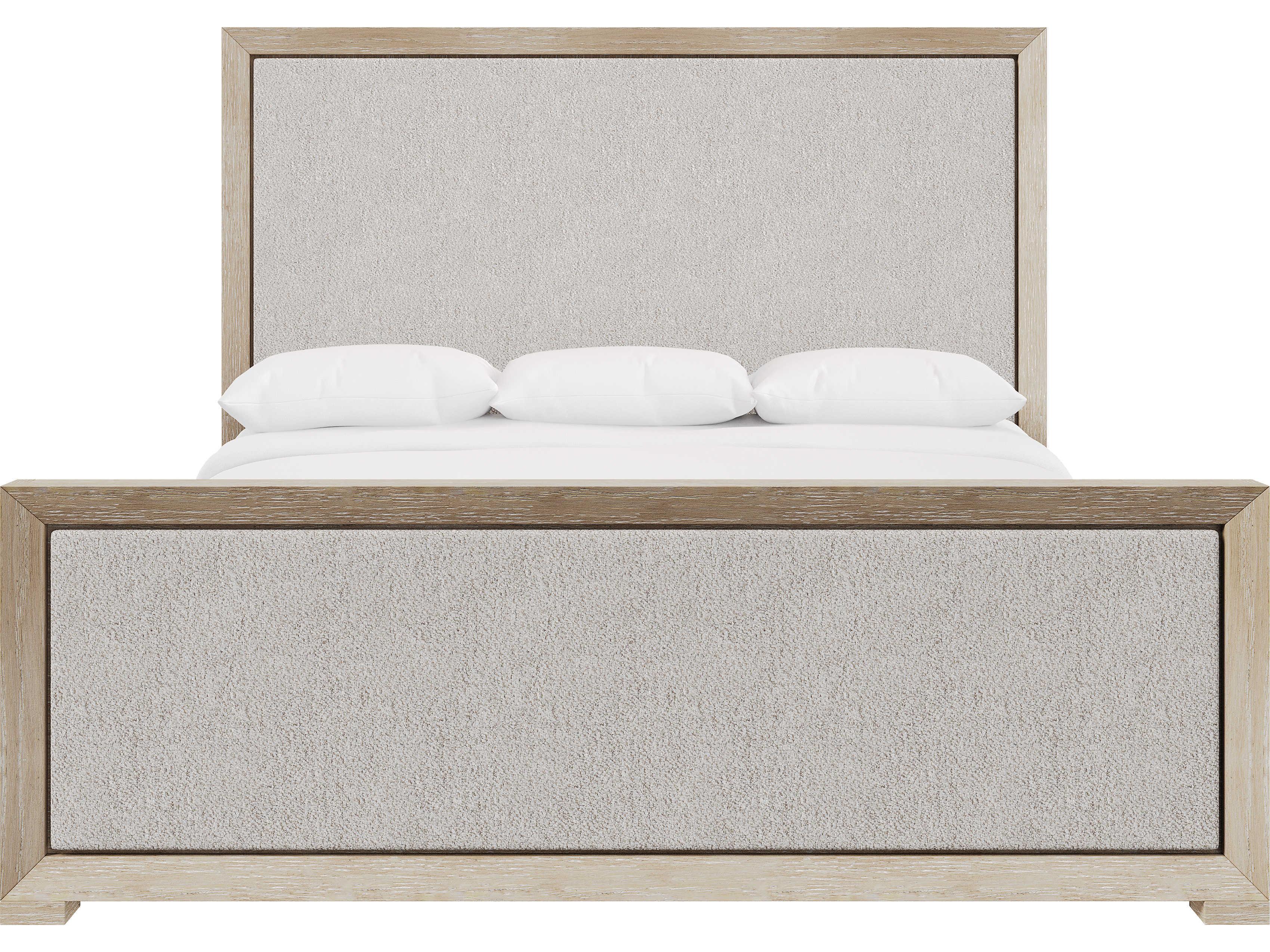 Bernhardt Prado Tawny Beige Upholstered King Panel Bed