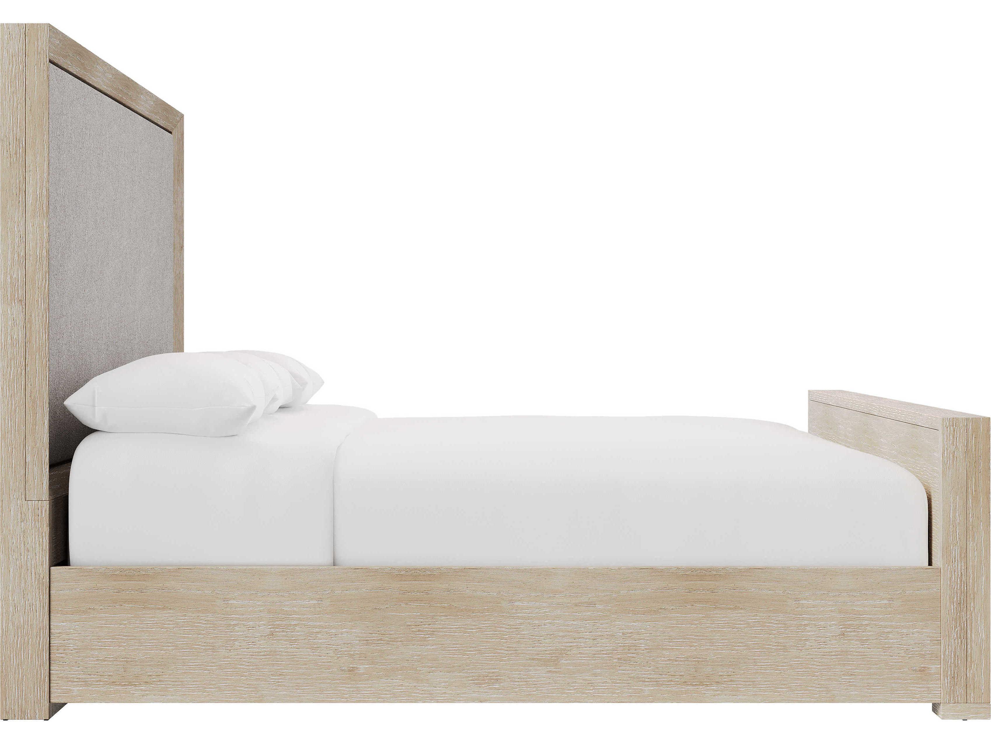 Bernhardt Prado Tawny Beige Upholstered King Panel Bed
