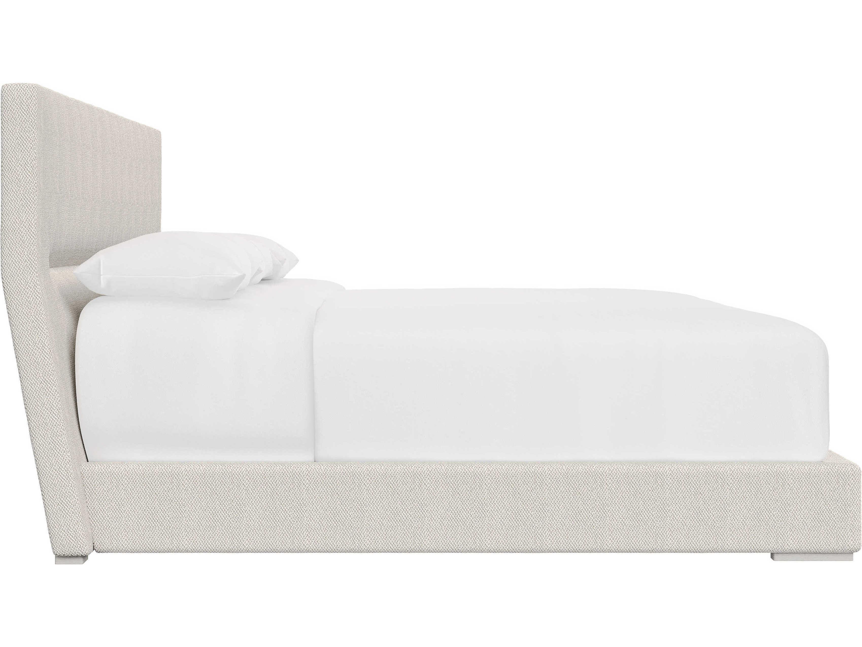 Bernhardt Stratum Mist White Upholstered Queen Panel Bed
