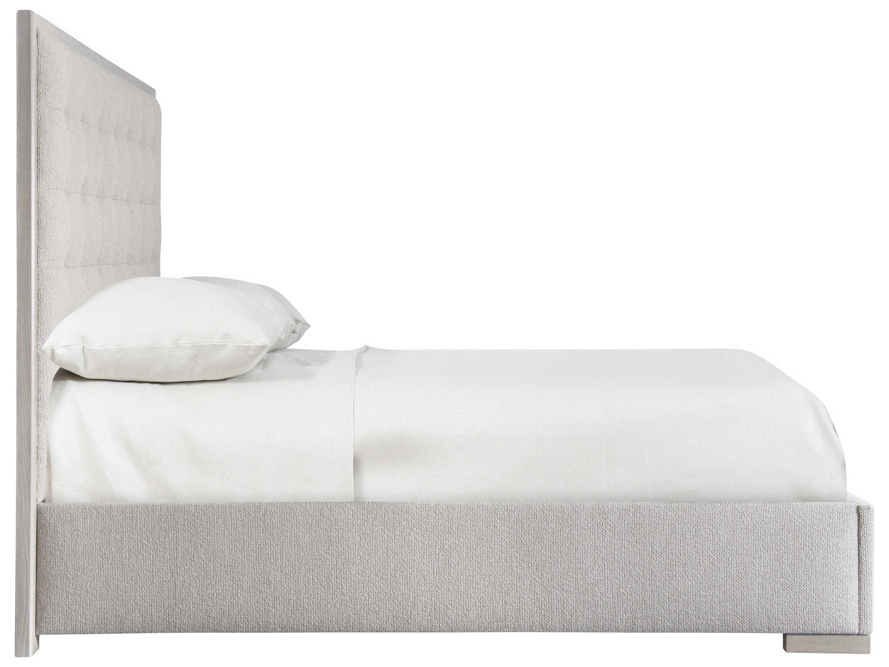 Bernhardt Cornelia Nebbia Gray Upholstered Queen Panel Bed