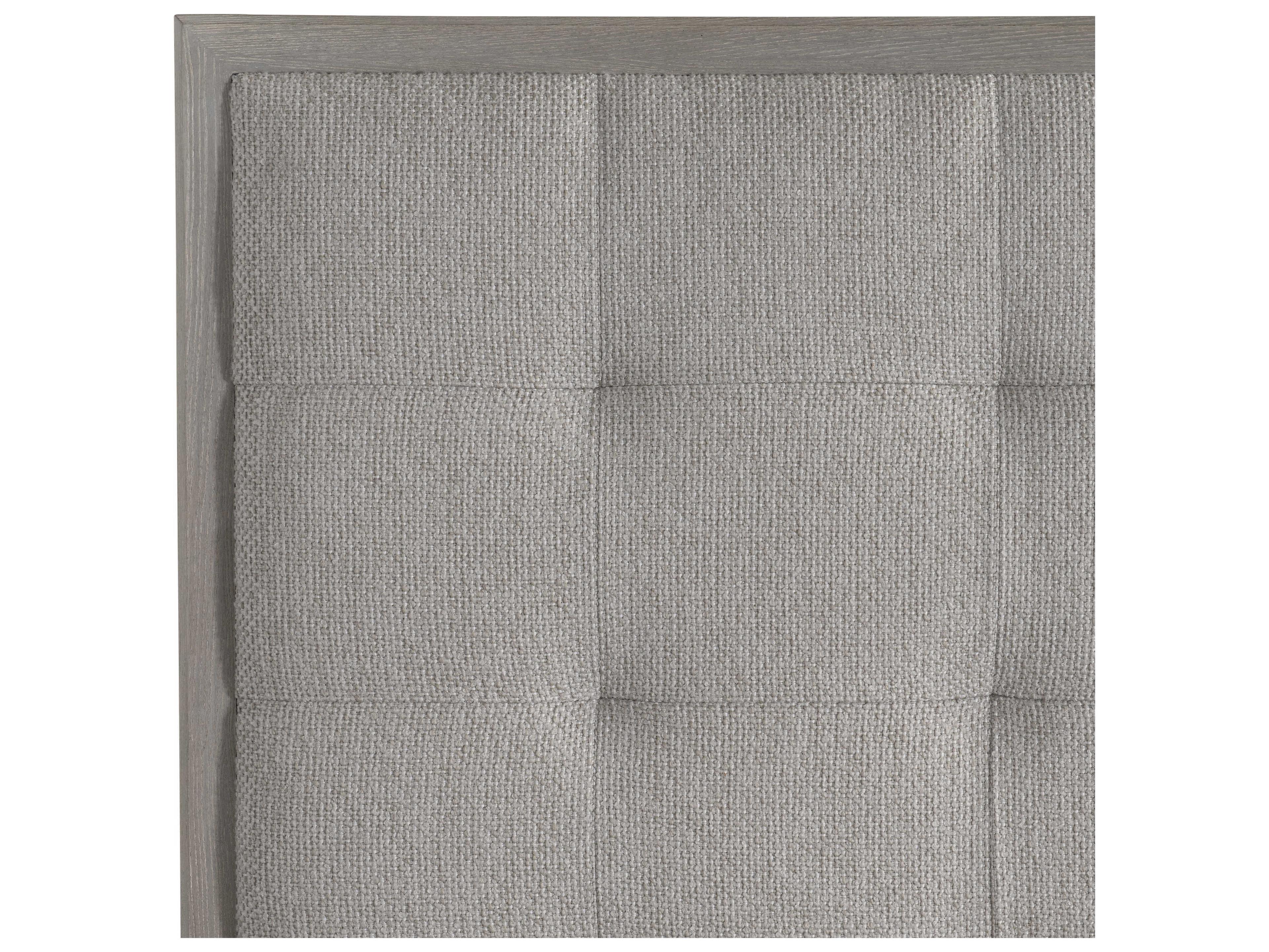 Bernhardt Cornelia Nebbia Gray Upholstered Queen Panel Bed